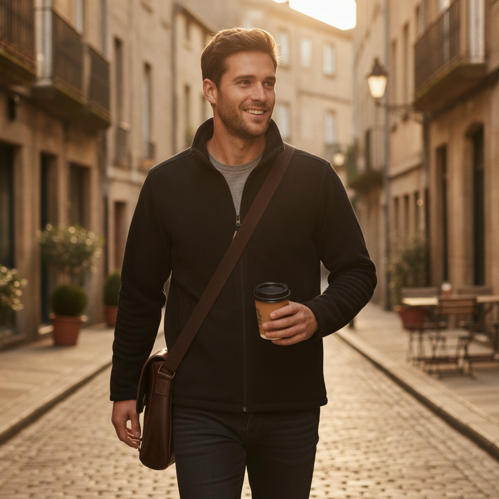 Ζακέτα Micro Full Zip Fleece Trf557 Regatta Black ανδρικά Μπουφάν Simple Wear