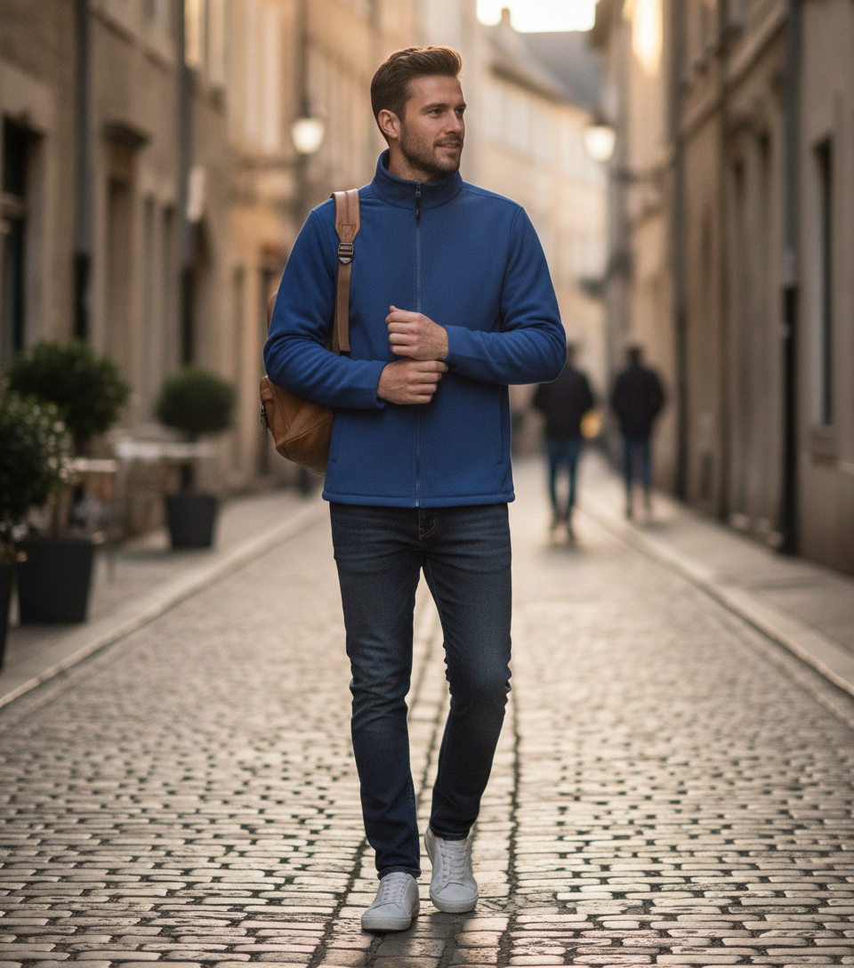 Ζακέτα Micro Full Zip Fleece Trf557 Regatta Oxford Blue ανδρικά Μπουφάν Simple Wear