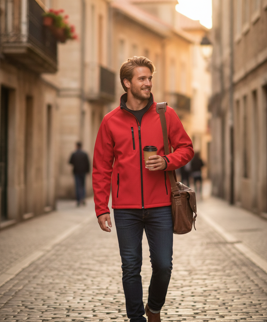 Ανδρικό Μπουφάν Softshell R231M Result Core Red Black ανδρικά Simple Wear