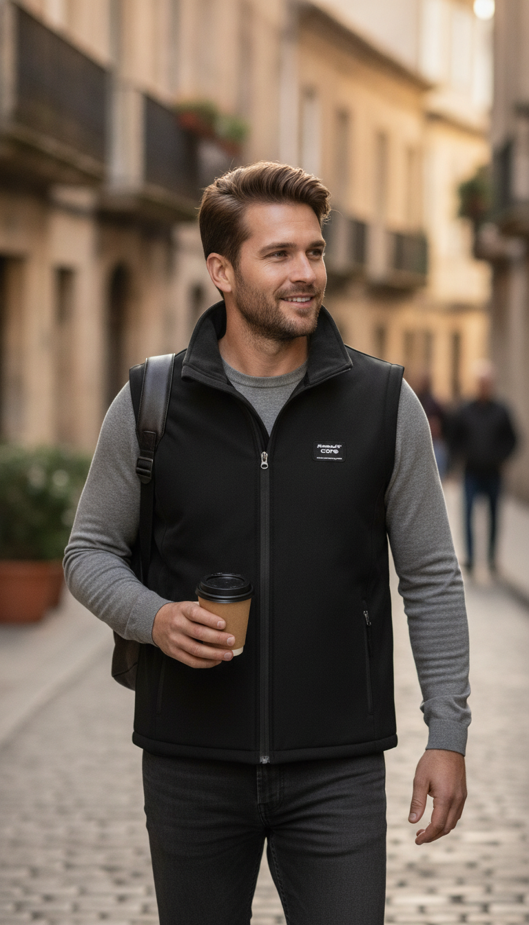 Ανδρικό Αμάνικο Μπουφάν Softshell R232M Result Core Black ανδρικά Simple Wear