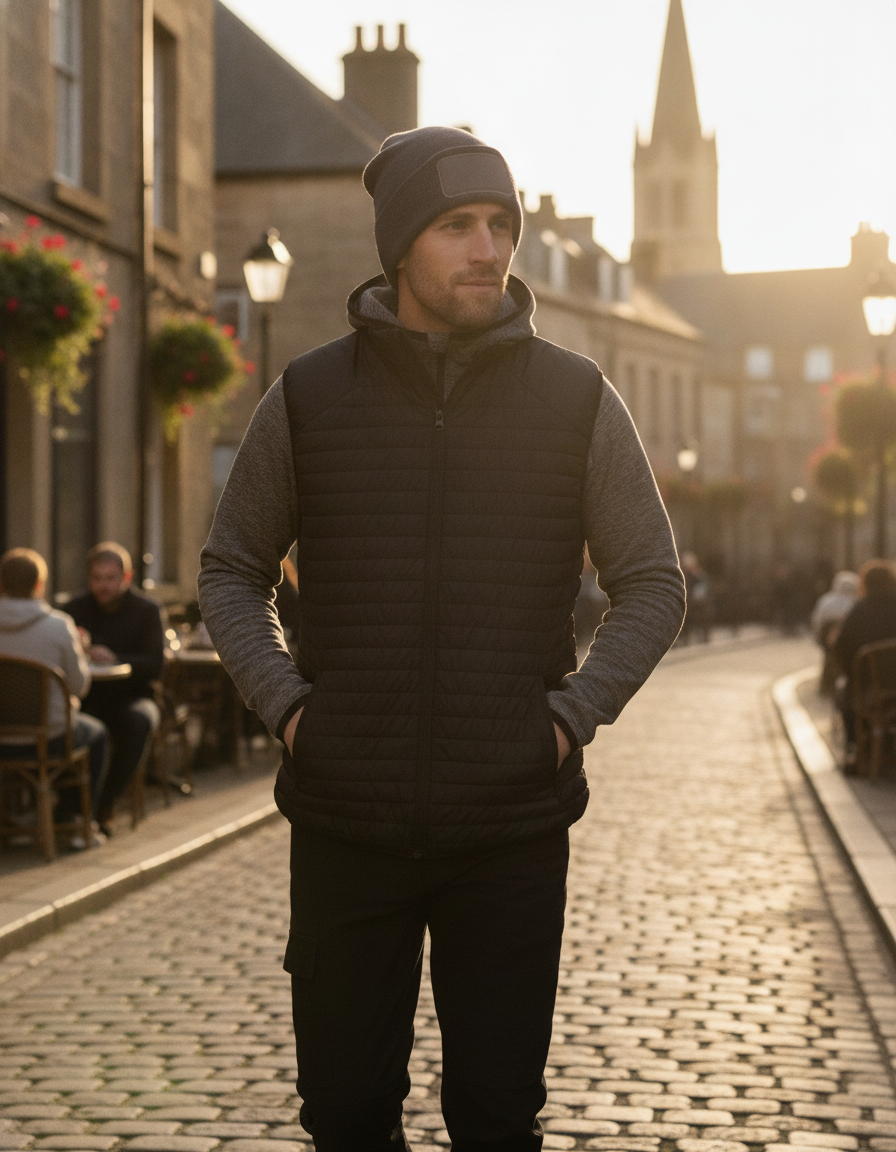 Ανδρικό Μπουφάν Γιλέκο R239X Result Thermoquilt Grey Black ανδρικά Simple Wear