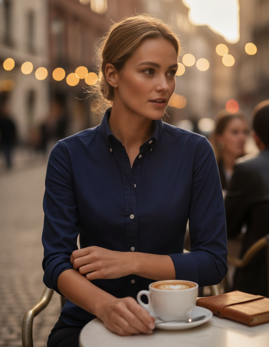 Γυναικείο Πουκάμισο 4001 Tee Jays Perfect Oxford Shirt Navy