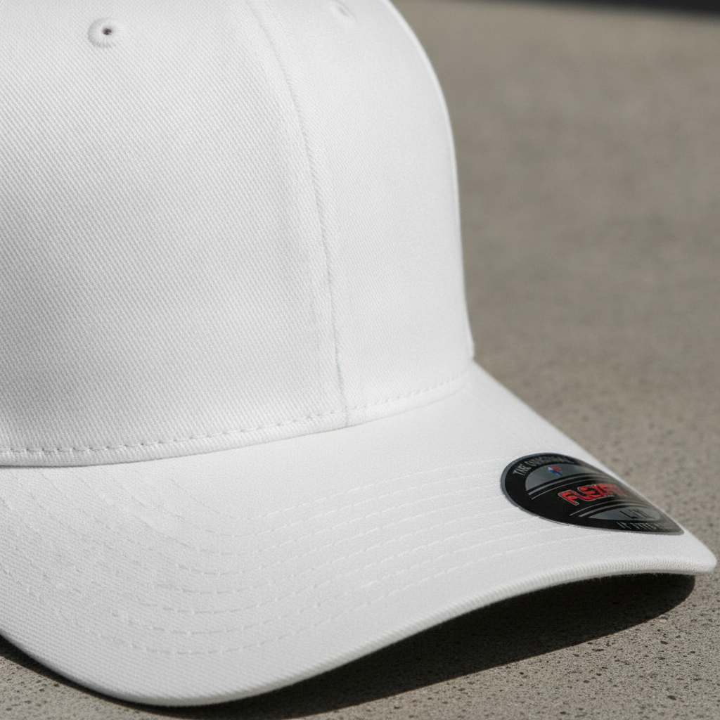 Καπέλο Fitted Baseball 6277 Flexfit White αξεσουάρ Καπέλα Simple Wear