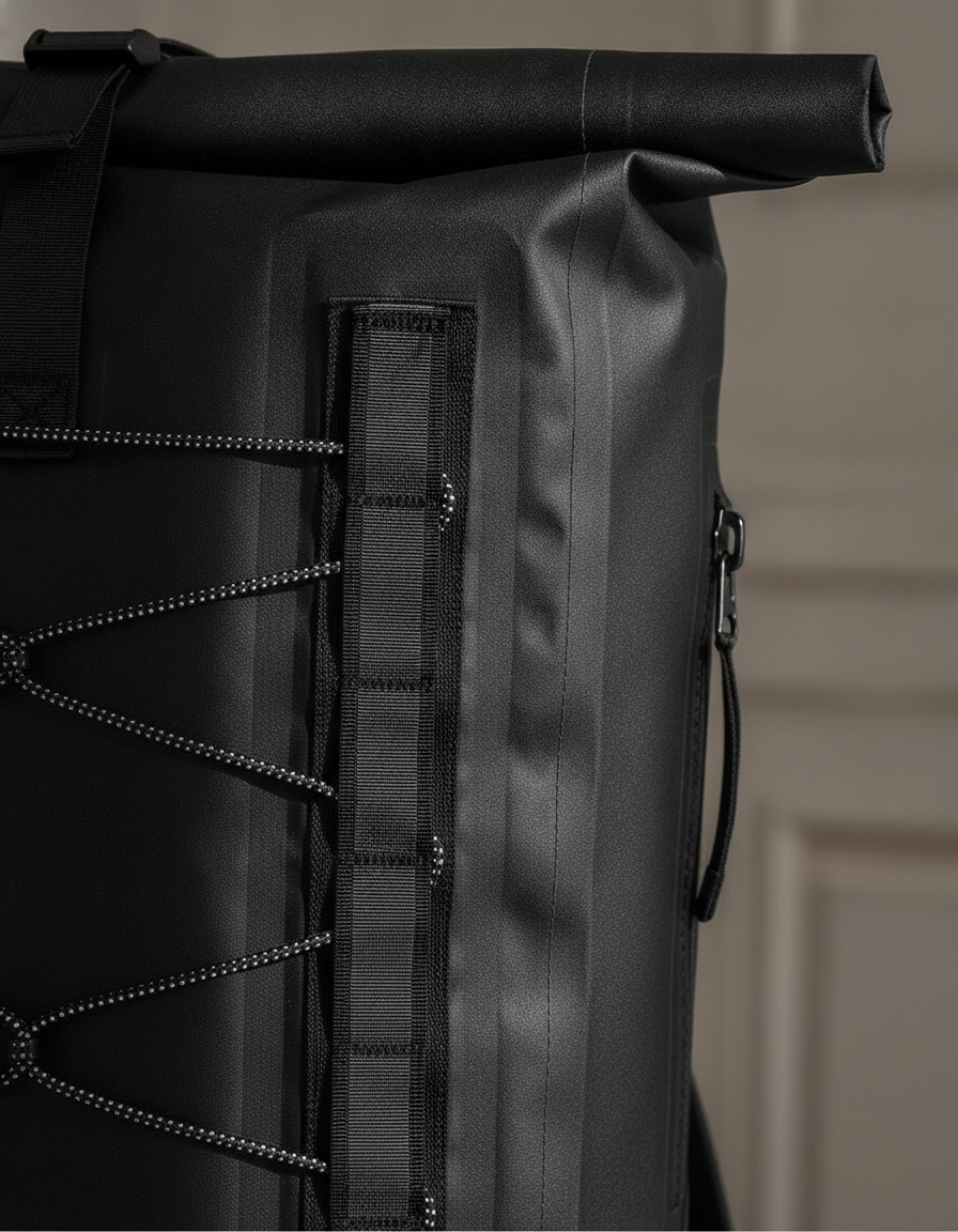 Αδιάβροχο Σακίδιο Πλάτης Roll-Top Ross-92830 Quadra Black Είδη Ταξιδιου Τσάντες Simple Wear