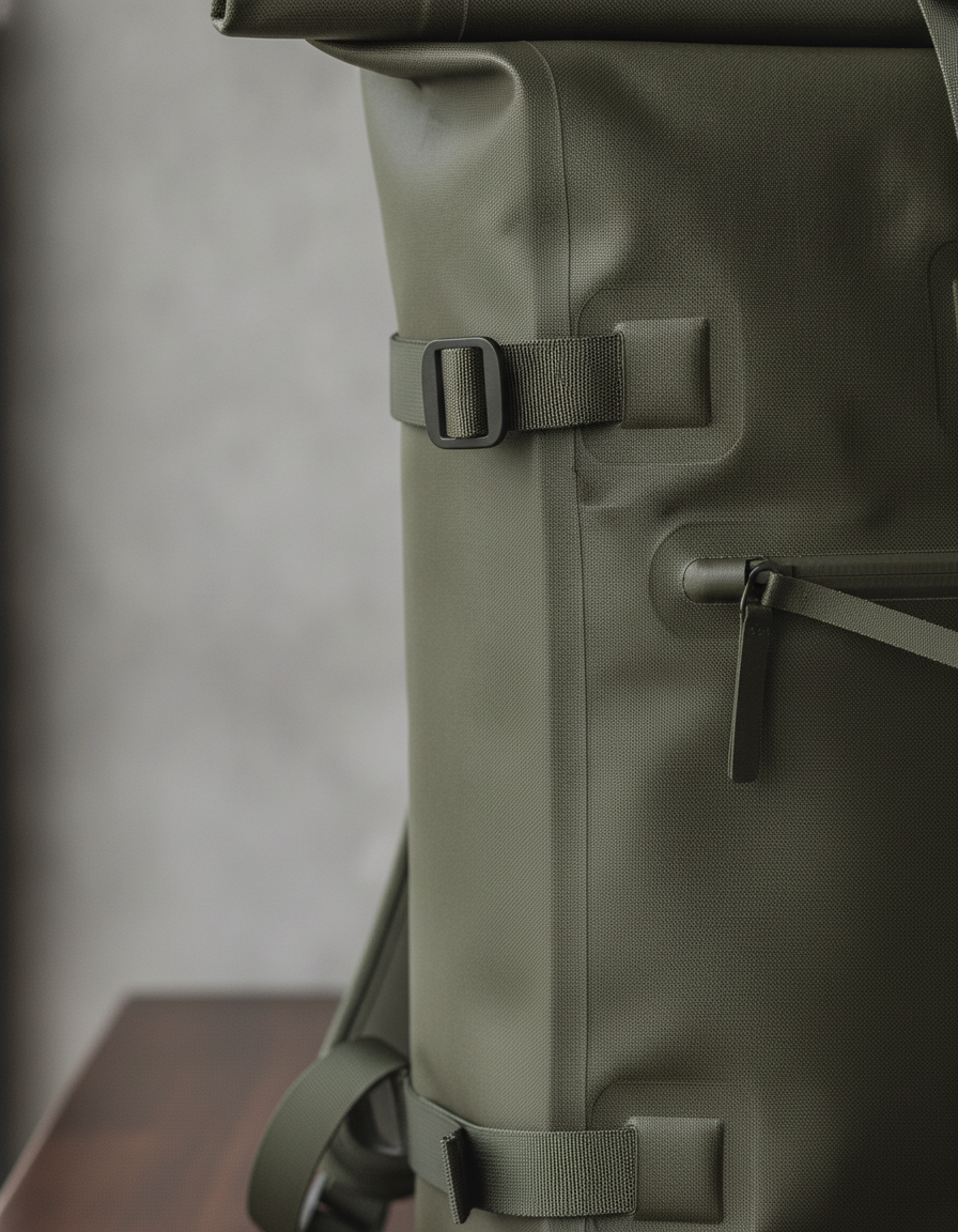 Αδιάβροχο Σακίδιο Πλάτης Roll-Top Ross-93030 Quadra Covert Green Είδη Ταξιδιου Τσάντες Simple Wear