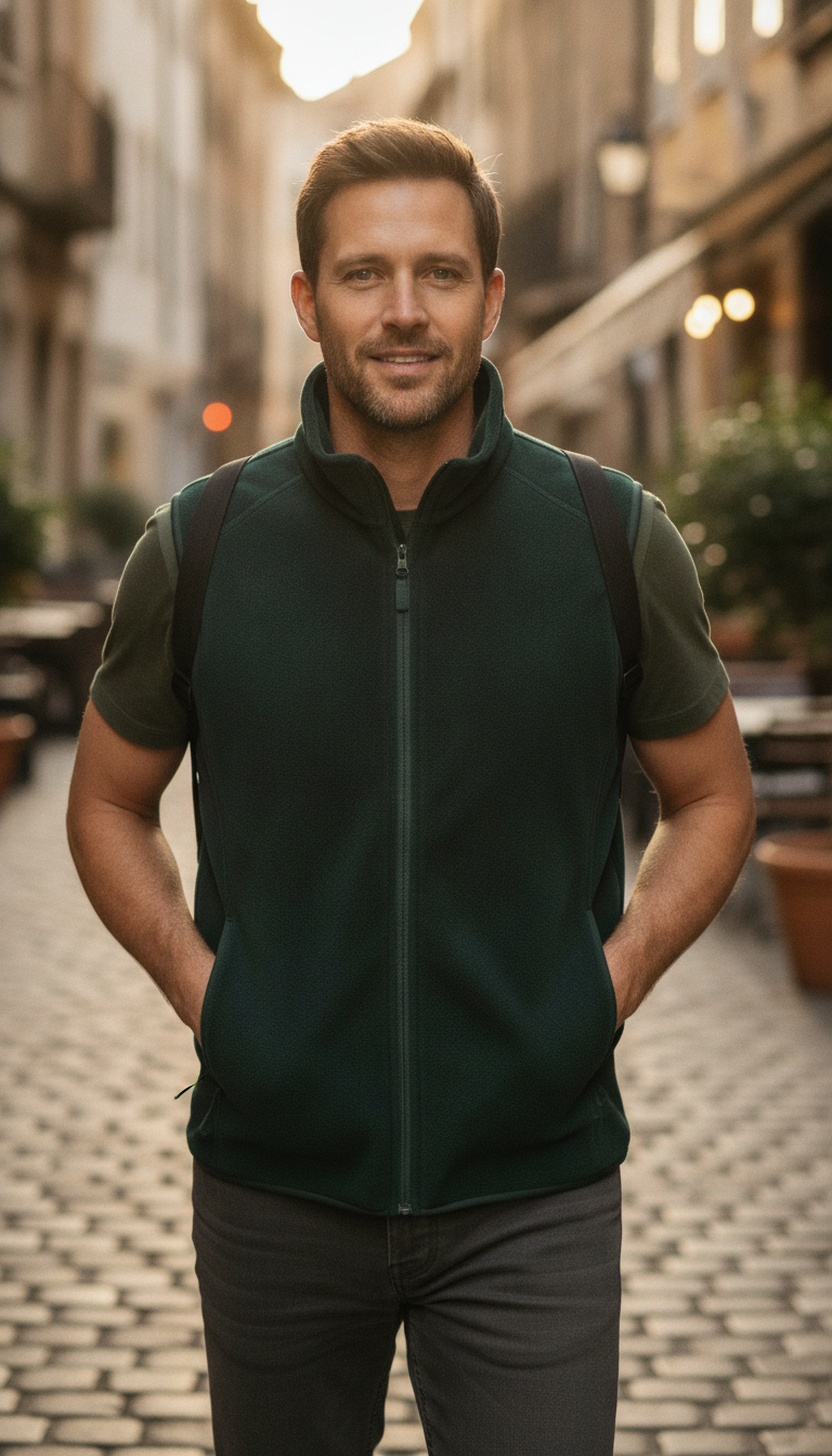 Αμάνικο Micro Fleece Gilet R116X Result Unisex Forest ανδρικά Μπουφάν Simple Wear