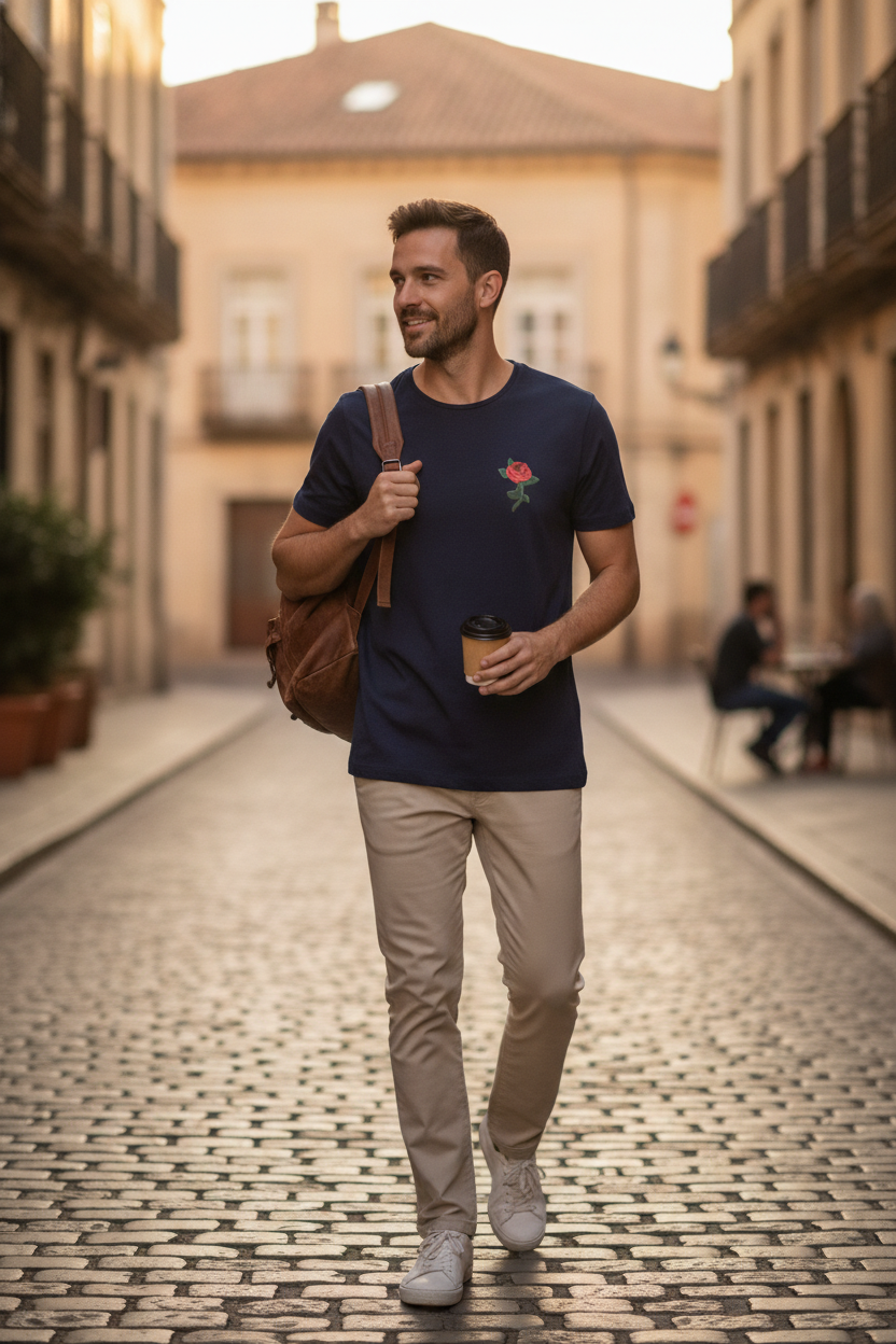 Rose Tee Mister Mt2508-00155 Navy Outlet ανδρικά Simple Wear