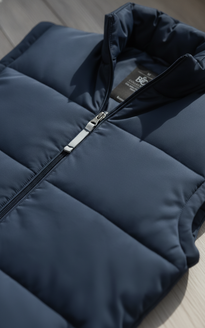 Αμάνικο Μπουφάν Jm930 B C Navy ανδρικά Simple Wear