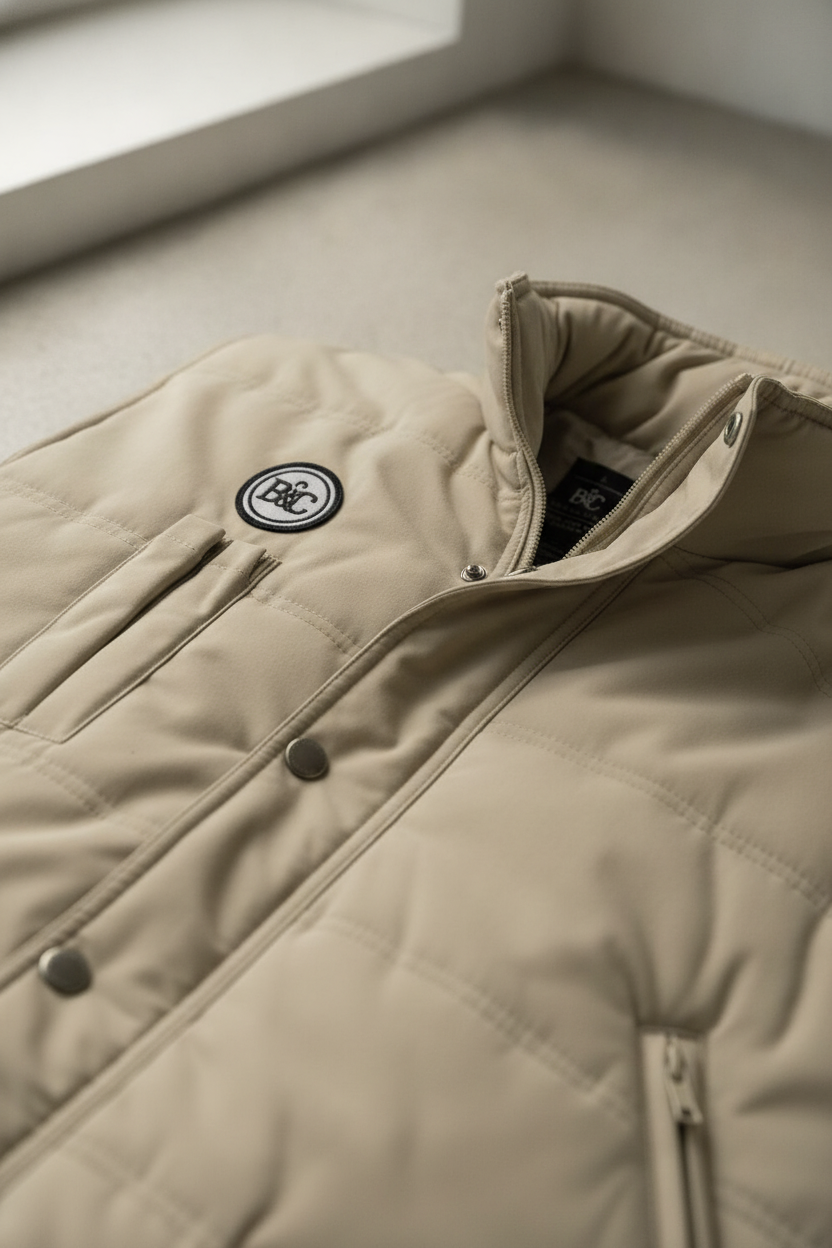 Αμάνικο Μπουφάν Explorer Ju880 B C Beige ανδρικά Simple Wear