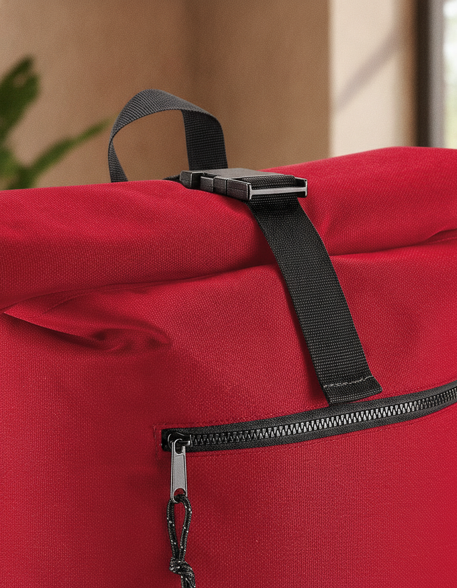 Σακίδιο Πλάτης Roll-Top Bg286 Bag Base Recycled Classic Red Είδη Ταξιδιου Τσάντες Simple Wear