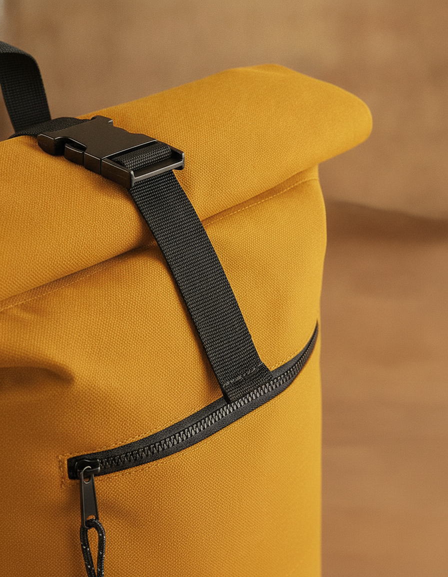 Σακίδιο Πλάτης Roll-Top Bg286 Bag Base Recycled Mustard Είδη Ταξιδιου Τσάντες Simple Wear