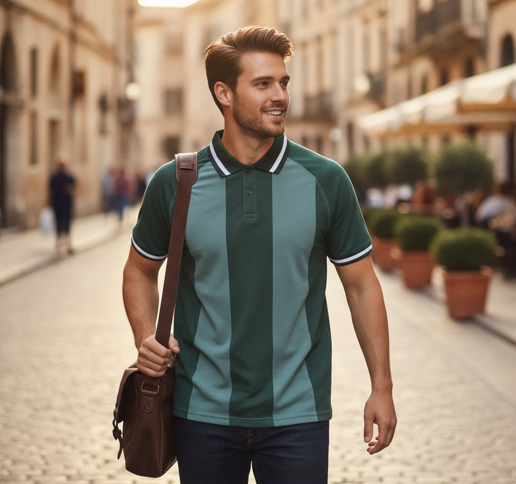 Αθλητικό Polo Unisex 50442560 B C Forest Green ανδρικά Μπλούζες Simple Wear