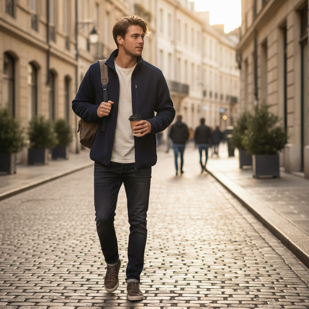 Zακέτα Micro Polar Fleece Unisex 80042200 B C Reset Navy ανδρικά Μπουφάν Simple Wear