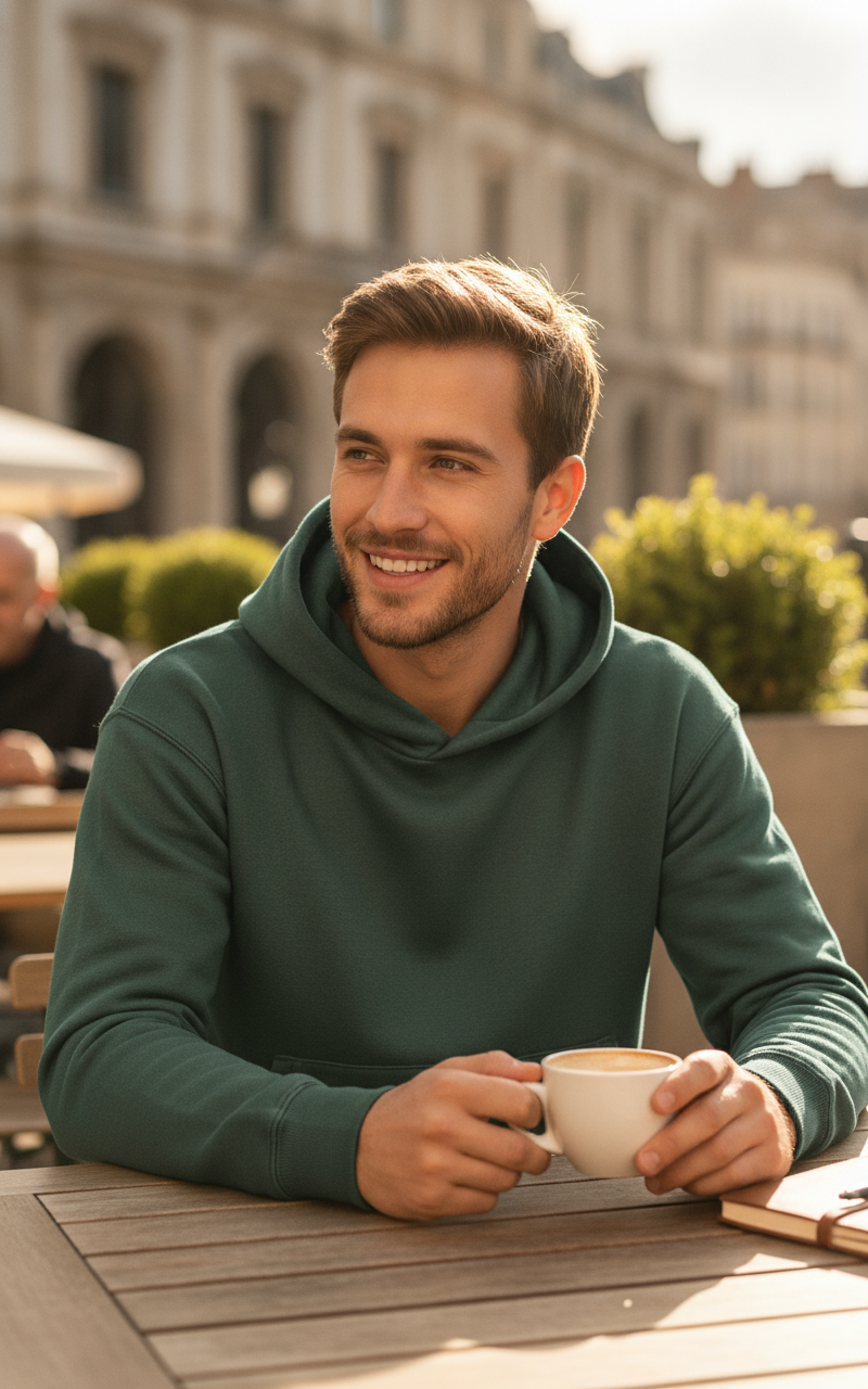 Παιδικό Φούτερ με Κουκούλα 0R575B0 Russell Athletic Bottle Green παιδικά Simple Wear