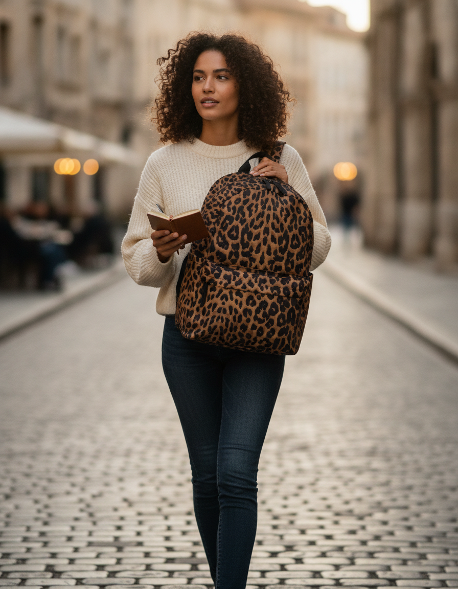 Σακίδιο Πλάτης Bg195 Bagbase Laptop Backpack Leopard Print Είδη Ταξιδιου Τσάντες Simple Wear