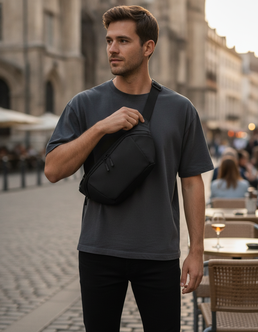 Everyday Carry 5 Litre Cross Body Bagbase Bg346 Black Είδη Ταξιδιου Τσαντάκια Simple Wear