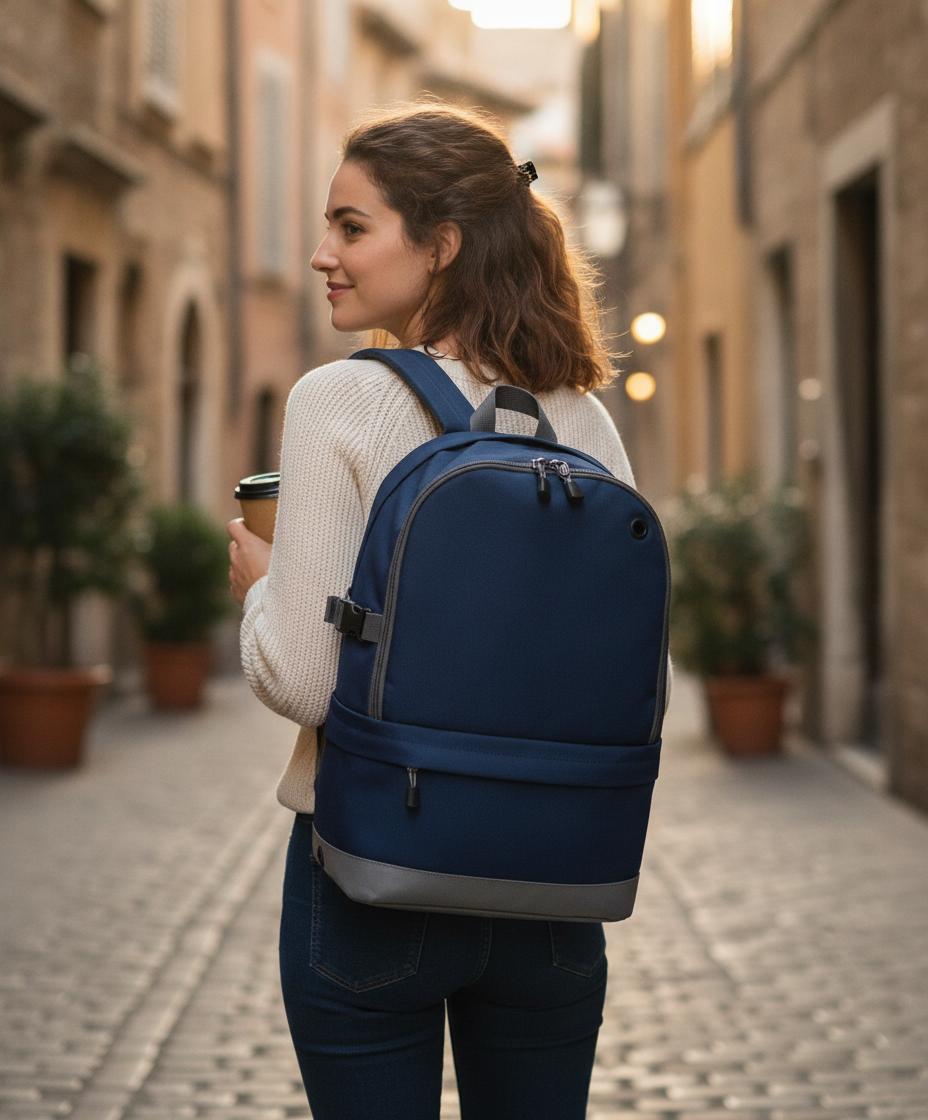 Athleisure Pro Backpack Bagbase Bg550 French Navy Είδη Ταξιδιου Τσάντες Πλάτης Simple Wear