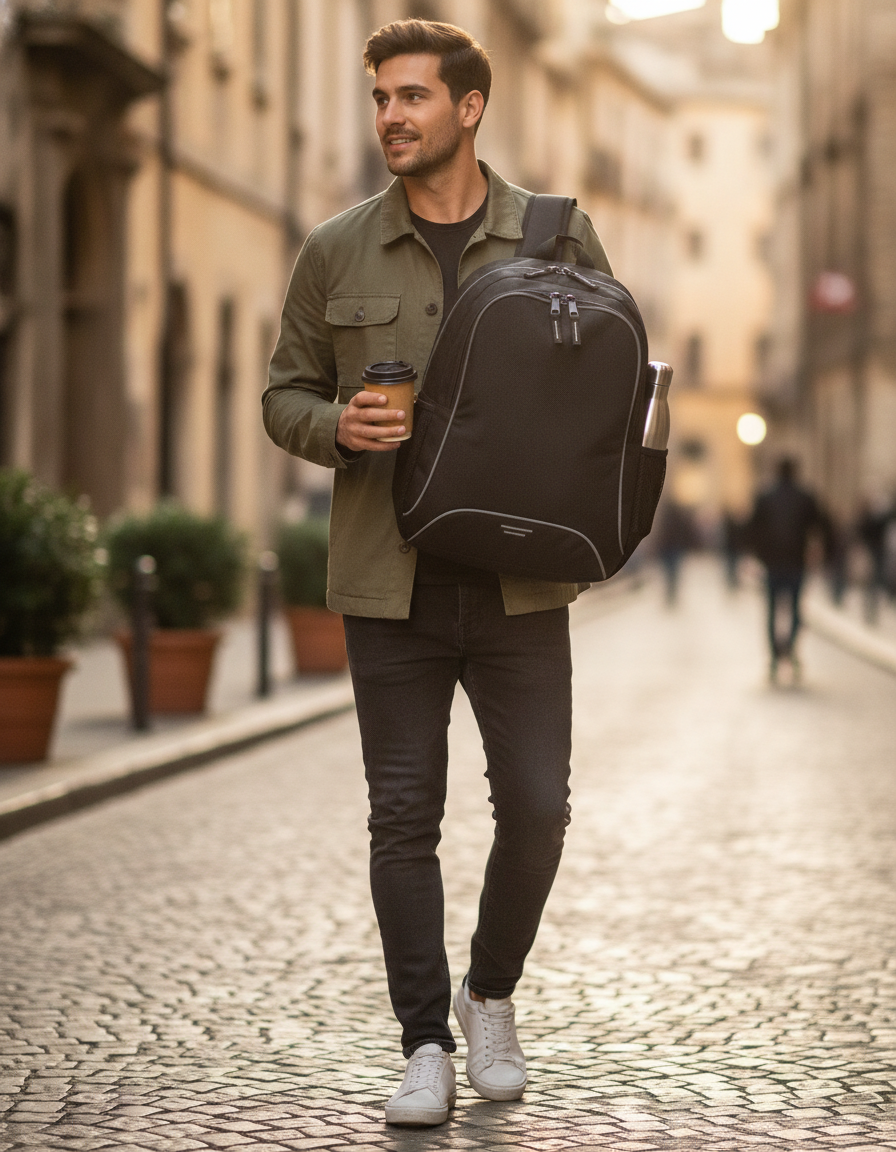 Osaka Basic Backpack Shugon Sh7677 Black Light Grey Είδη Ταξιδιου Τσάντες Πλάτης Simple Wear