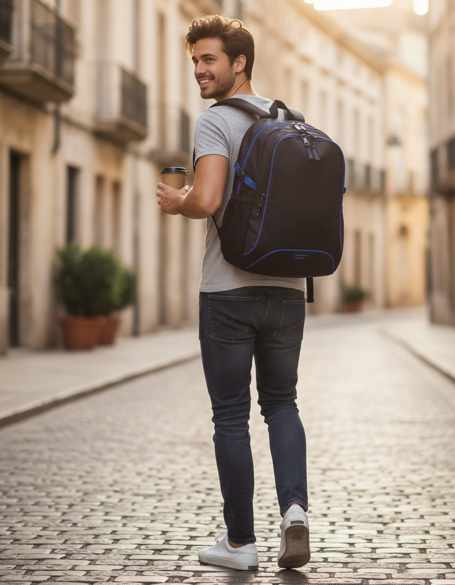 Osaka Basic Backpack Shugon Sh7677 Black Royal Είδη Ταξιδιου Τσάντες Πλάτης Simple Wear