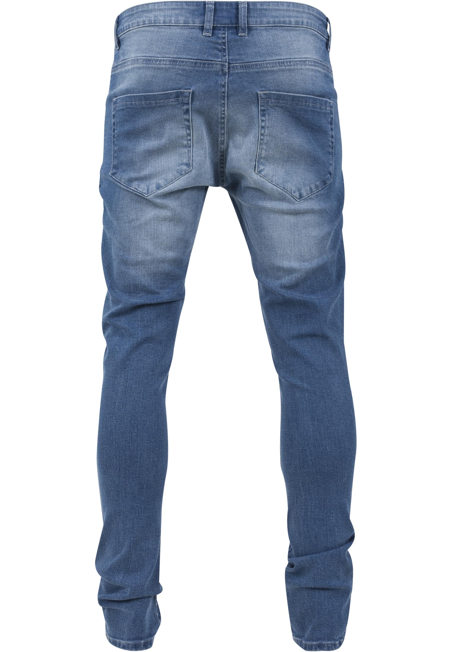 Slim Fit Biker Jeans με Χαρακτηριστική Ραφή για Μοτοσικλετιστές Tb1436-00799 Urban Classics Blue Washed ανδρικά Παντελόνια Simple Wear