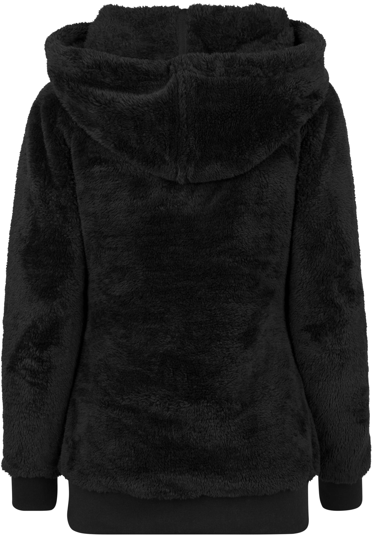 Ladies Long Teddy Hoody Tb1752-00007 Urban Classics Black γυναικεία Φούτερ Simple Wear