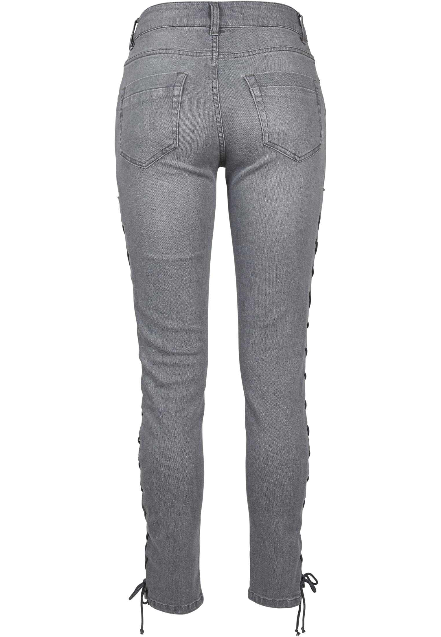 Γυναικεία Παντελόνια Denim Lace Up Skinny με Ρυθμιζόμενη Εφαρμογή Tb2003-00111 Urban Classics Grey γυναικεία Simple Wear