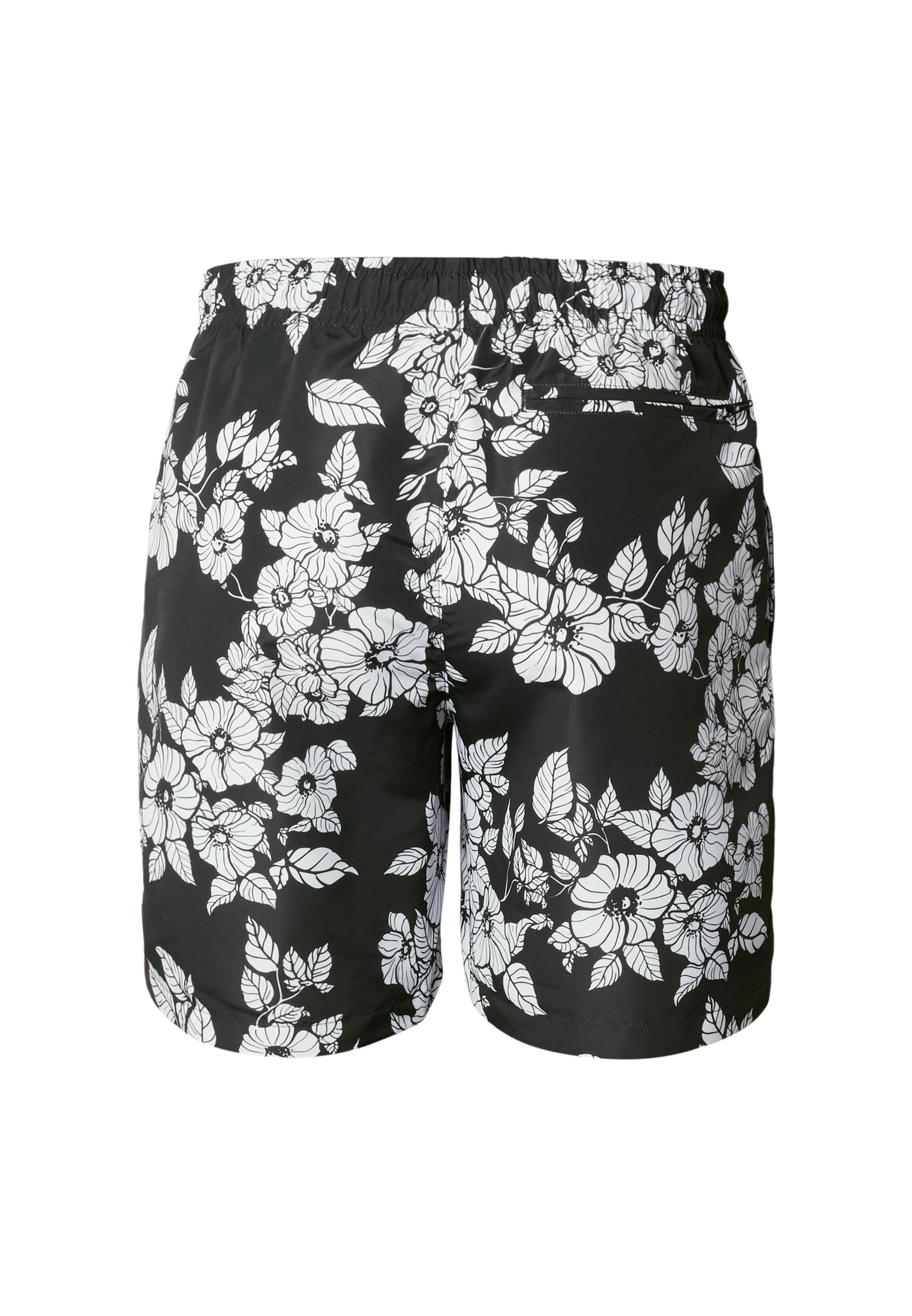 Pattern Swim Shorts με Τροπικό Σχέδιο Tb2679-22405 Urban Classics Blackflowers ανδρικά Μαγιό Simple Wear