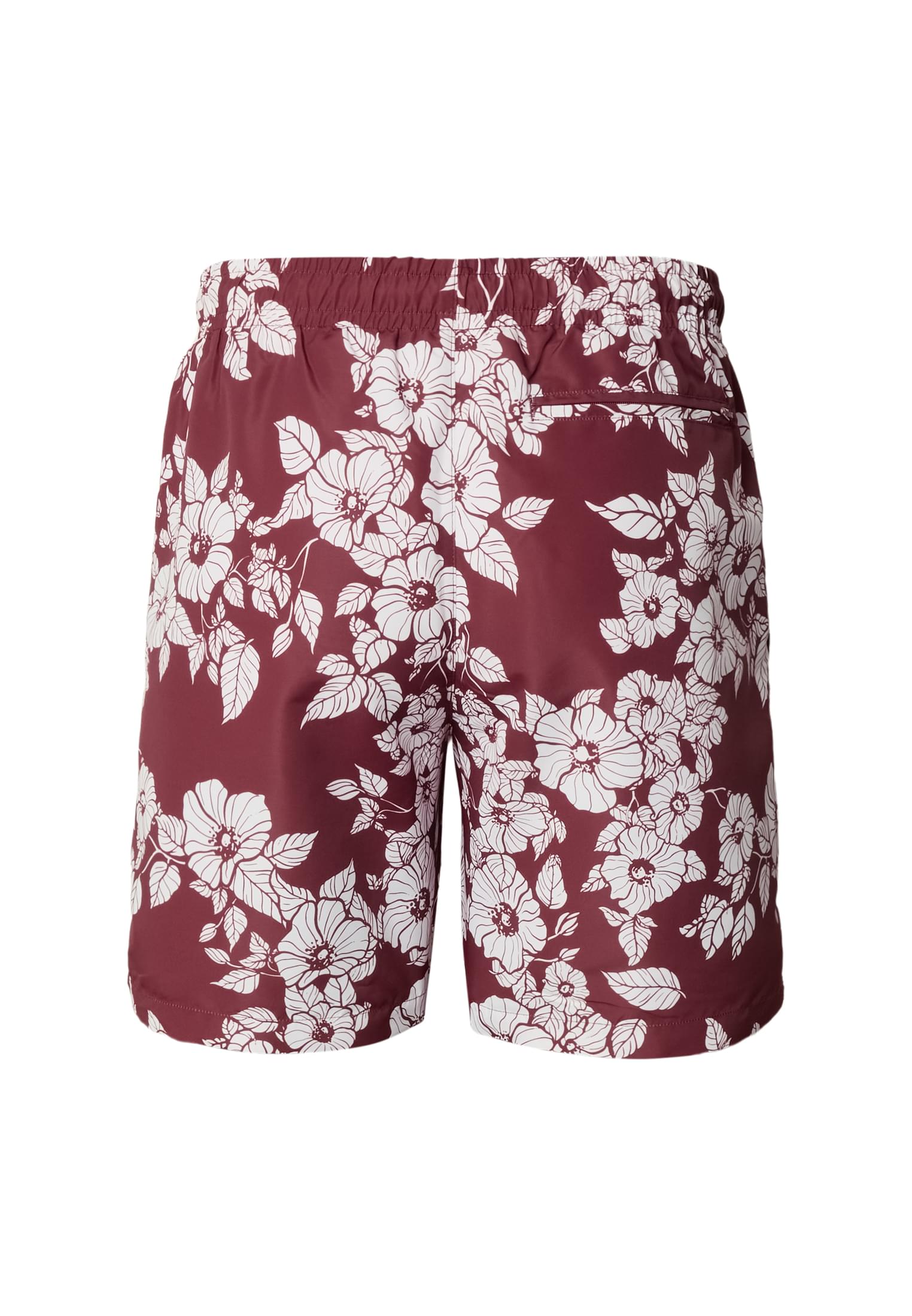 Pattern Swim Shorts με Τροπικό Σχέδιο Tb2679-22407 Urban Classics Redflowers ανδρικά Μαγιό Simple Wear