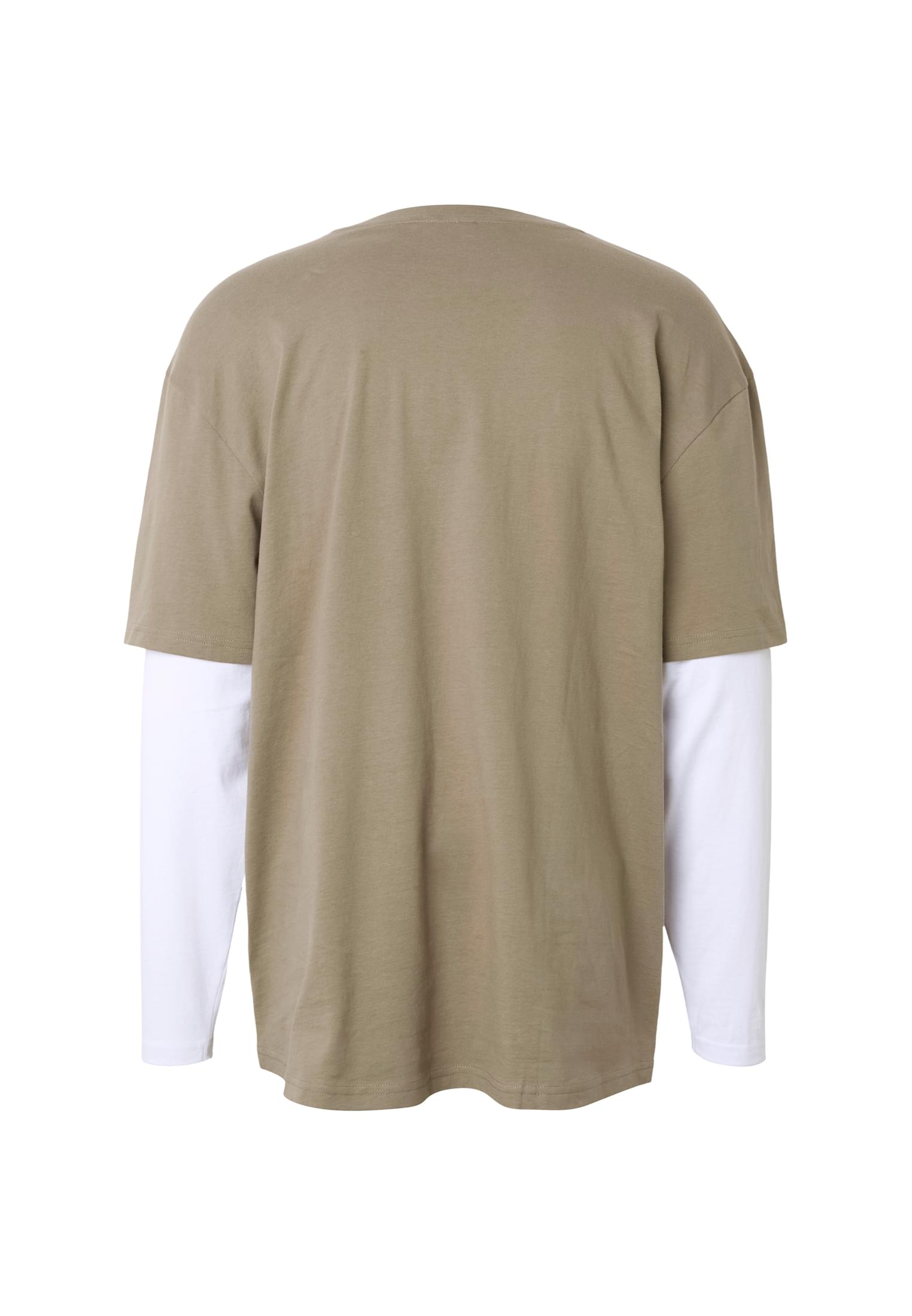 Oversized Shaped Double Layer Ls Tee με Καινοτόμο Layered Look Tb2887-20306 Urban Classics Paleolive White ανδρικά Basic T-Shirts Simple Wear 