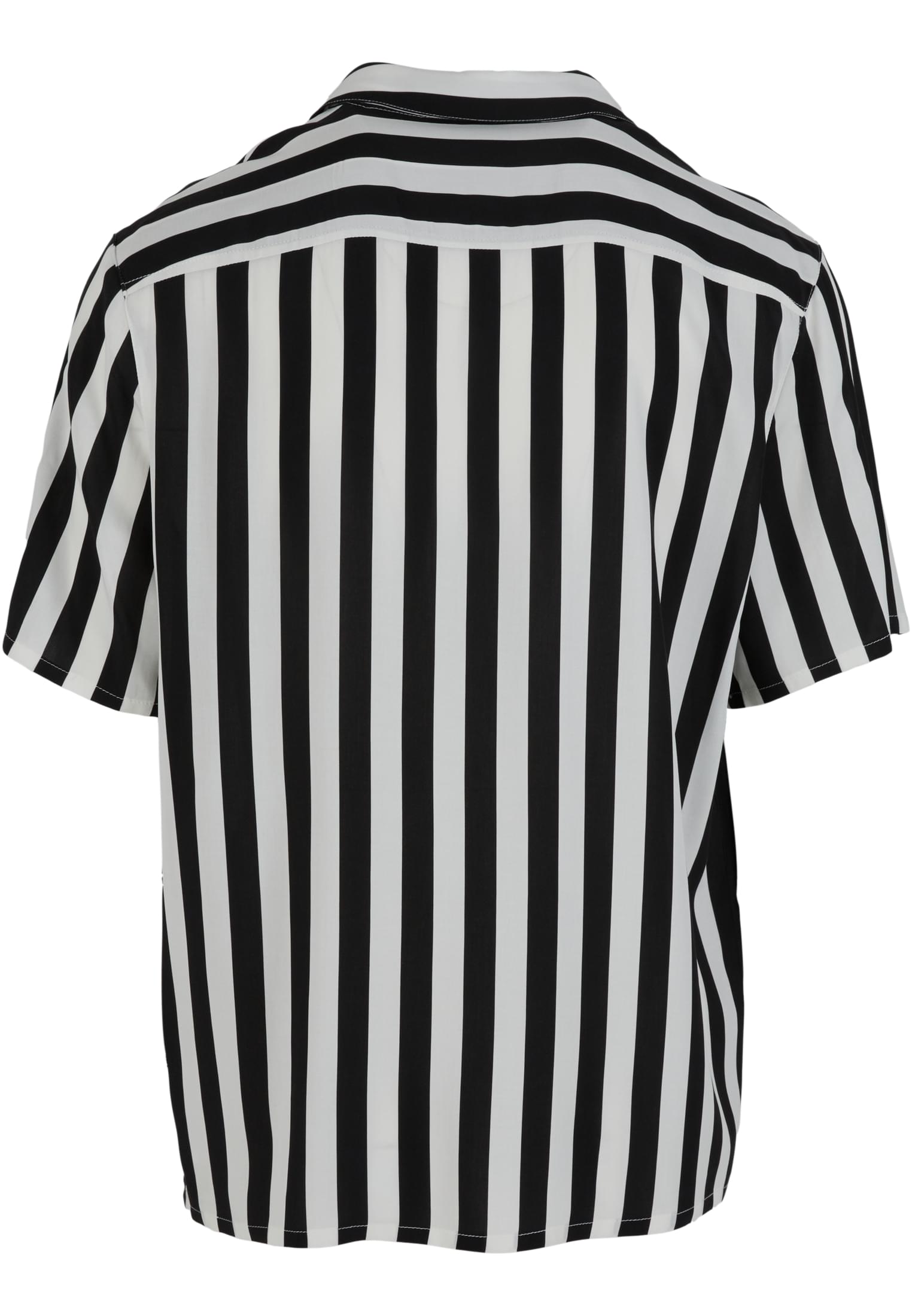 Πουκάμισο Aop Resort Shirt με Σχέδιο Ρίγας Tb4150-00851 Urban Classics Black Offwhite ανδρικά Πουκάμισα Simple Wear