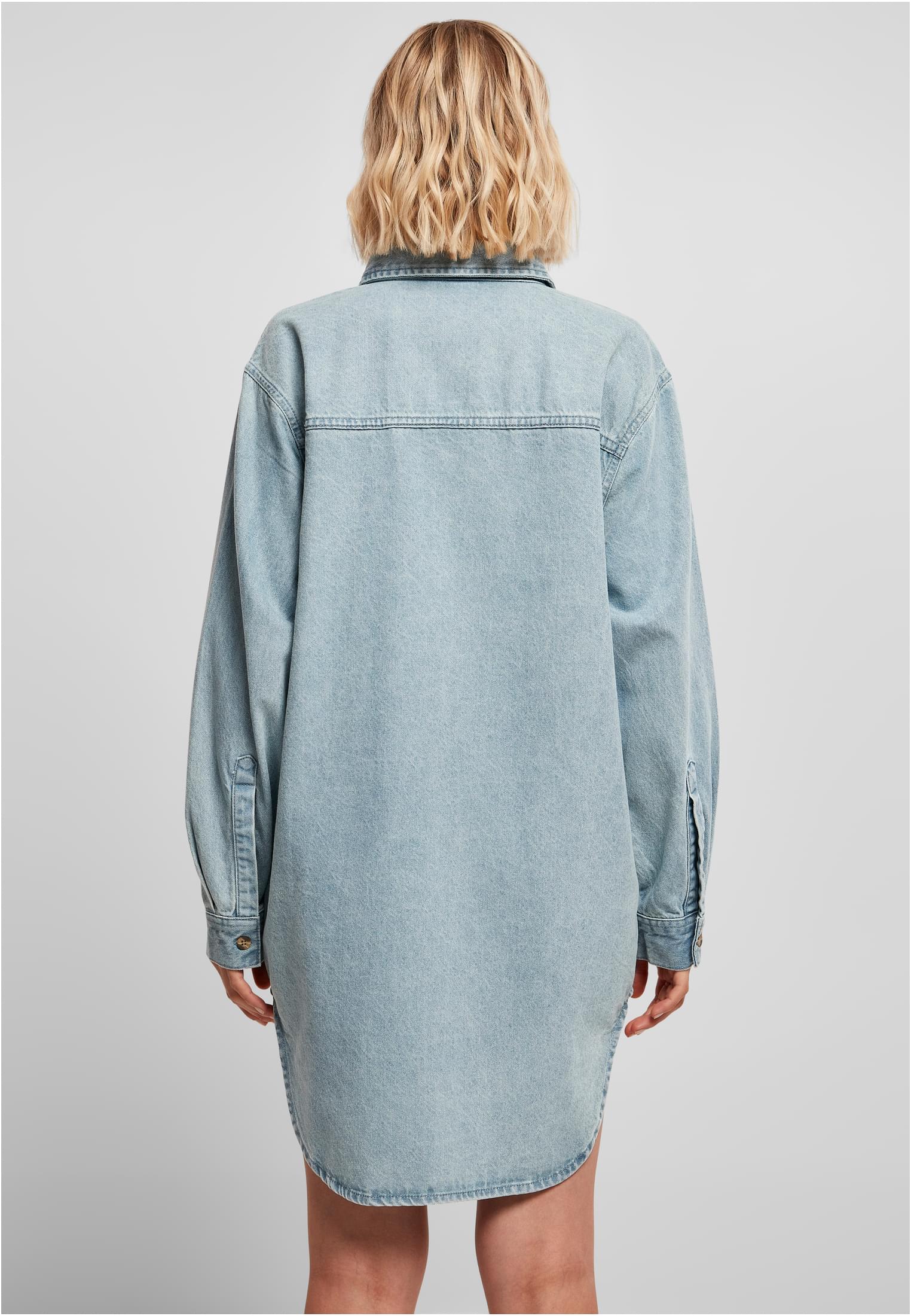 Γυναικείο Oversized Denim Shirt Dress με φαρδιά μανίκια TB4753-03521 Urban Classics tintedlightbluewashed