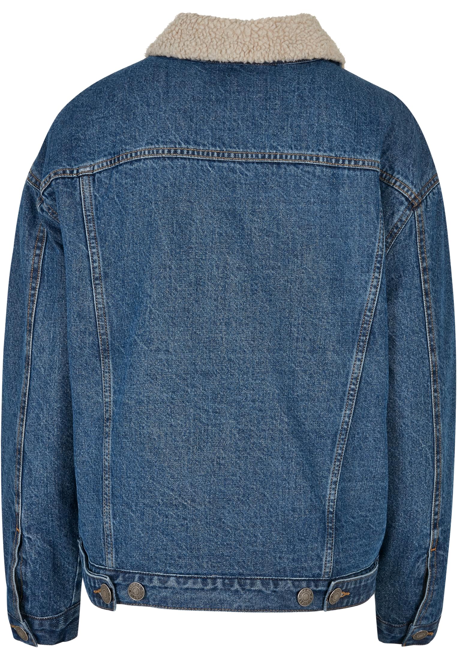 Γυναικείο Oversized Sherpa Denim Jacket με Επένδυση από Tb5077-03673 Urban Classics Clearblue Washed γυναικεία Μπουφάν Simple Wear