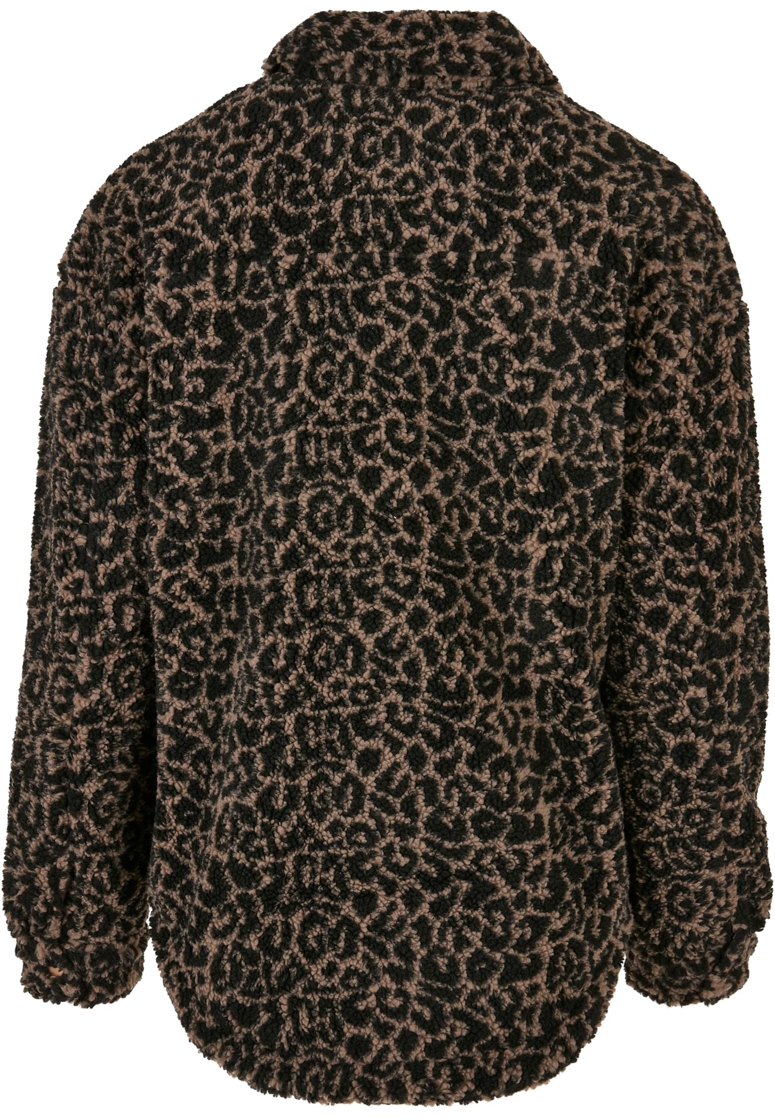 Ladies Aop Sherpa Overshirt με Oversized Εφαρμογή Tb5078-04009 Urban Classics Darktaupeleo γυναικεία Μπουφάν Simple Wear