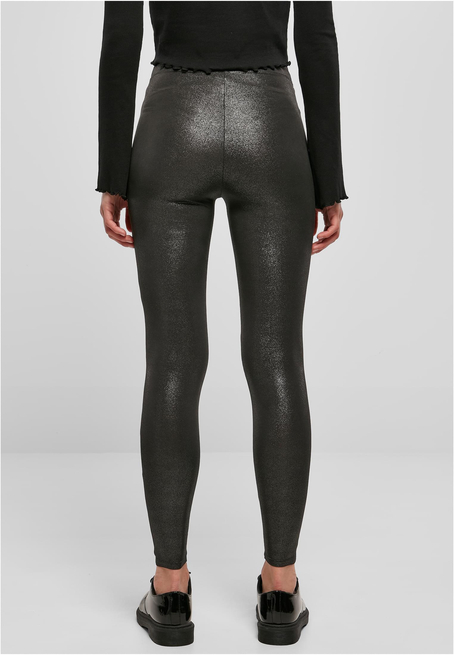 Γυναικεία κολάν High Waist Glamour με ελαστικό λάστιχο στη μέση TB5428-04005 Urban Classics sparklingblack