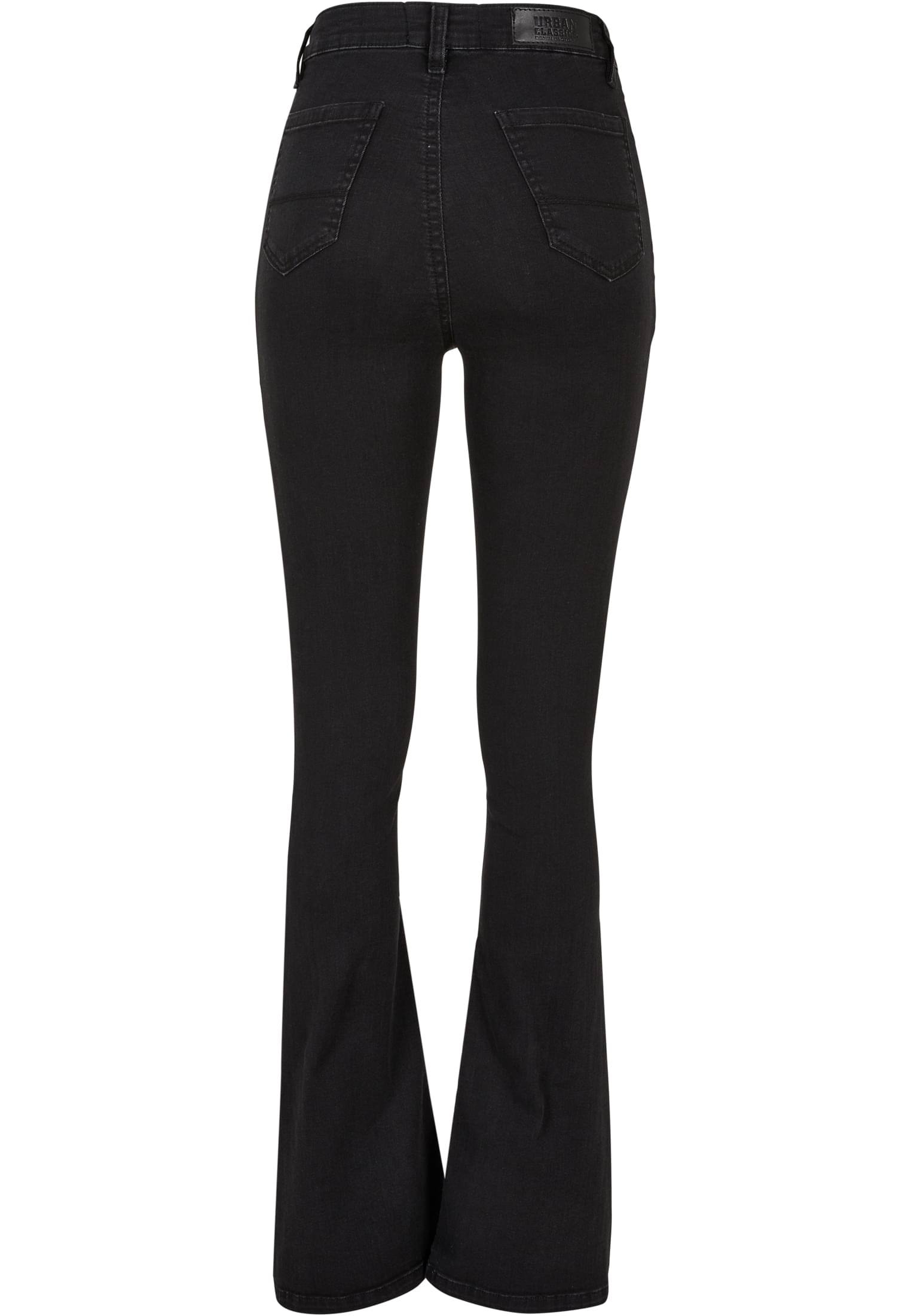 Γυναικείο Παντελόνι Τζιν Super Stretch Bootcut με Φαρδιές Μανσέτες Tb5451-00618 Urban Classics Black Stone Washed γυναικεία Παντελόνια Simple Wear
