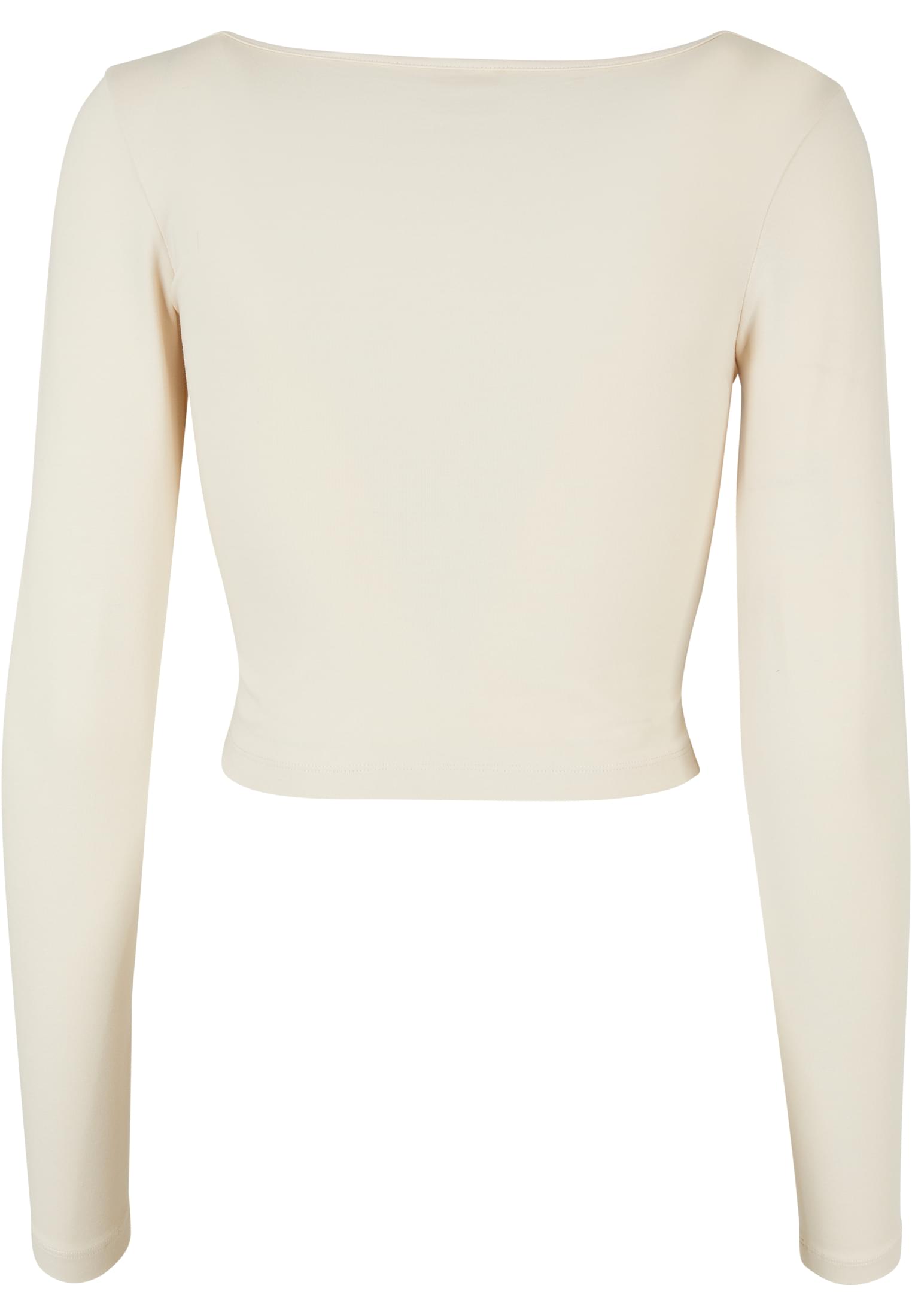 Γυναικεία Μπλούζα Ladies Essentials Wide Neck Cropped Longsleeve Ελαστική Tb5477-02903 Urban Classics Whitesand γυναικεία Μπλούζες Simple Wear