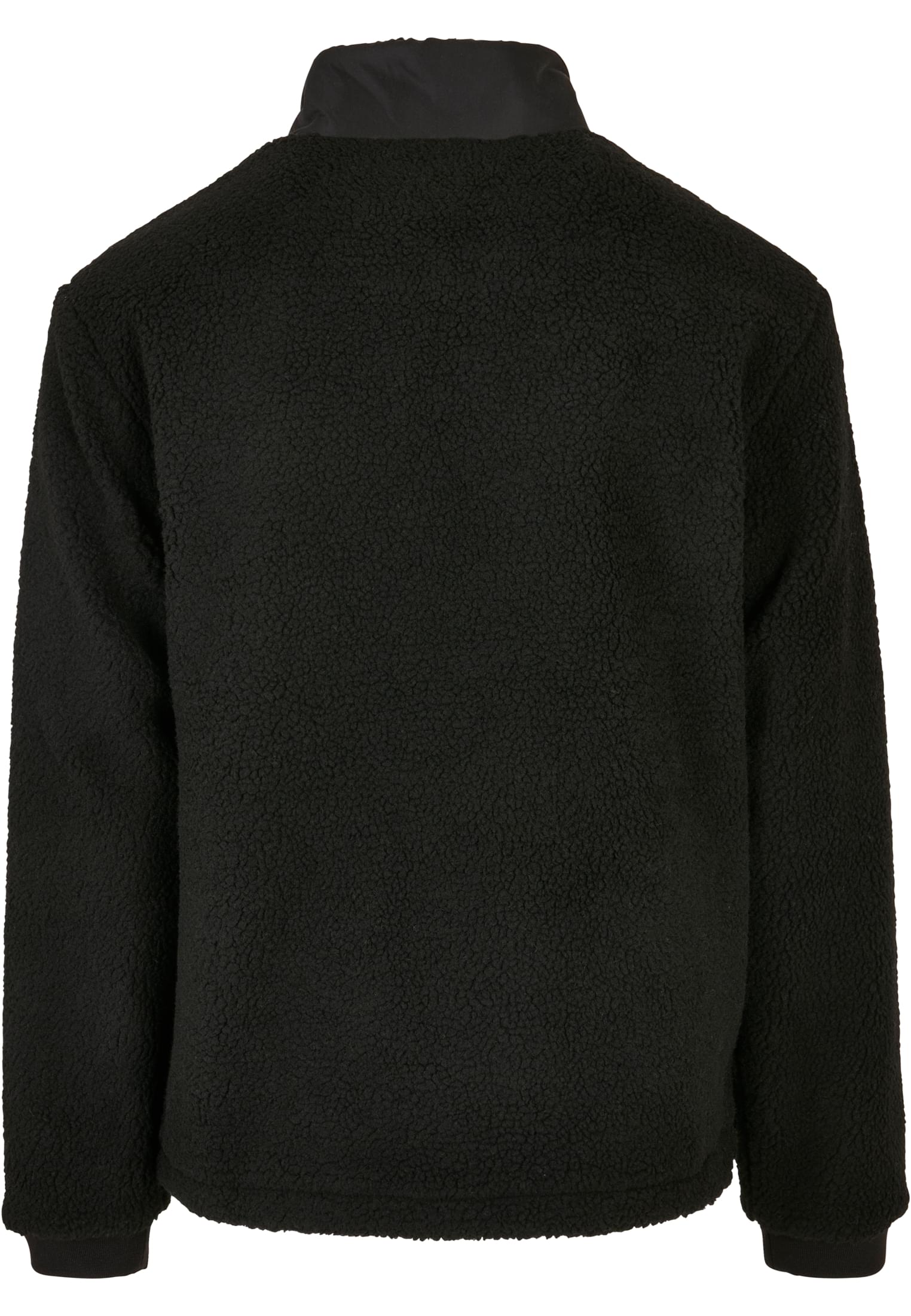 Patched Sherpa Jacket με Αφράτο Και Γυαλιστερό Πολυεστέρα Tb5539-00007 Urban Classics Black ανδρικά Μπουφάν Simple Wear