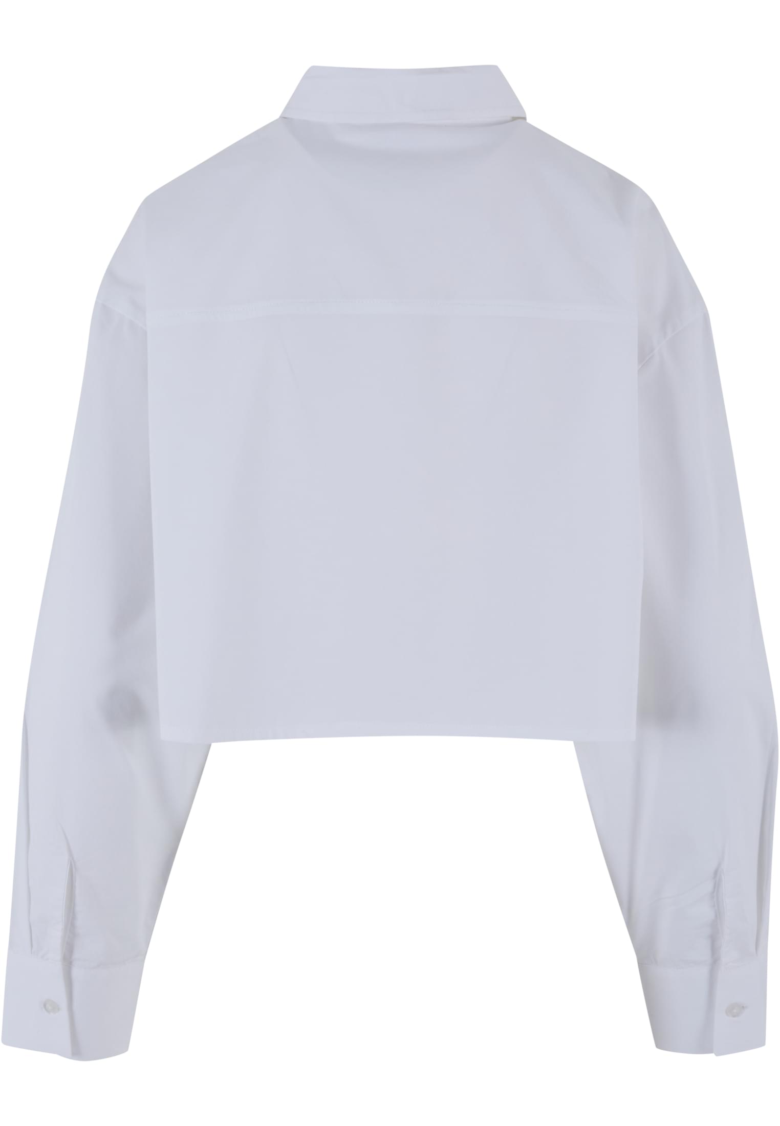 Cropped Oversized Μπλούζα με Μακριά Μανίκια Tb6065-00220 Urban Classics White γυναικεία Πουκάμισα Simple Wear