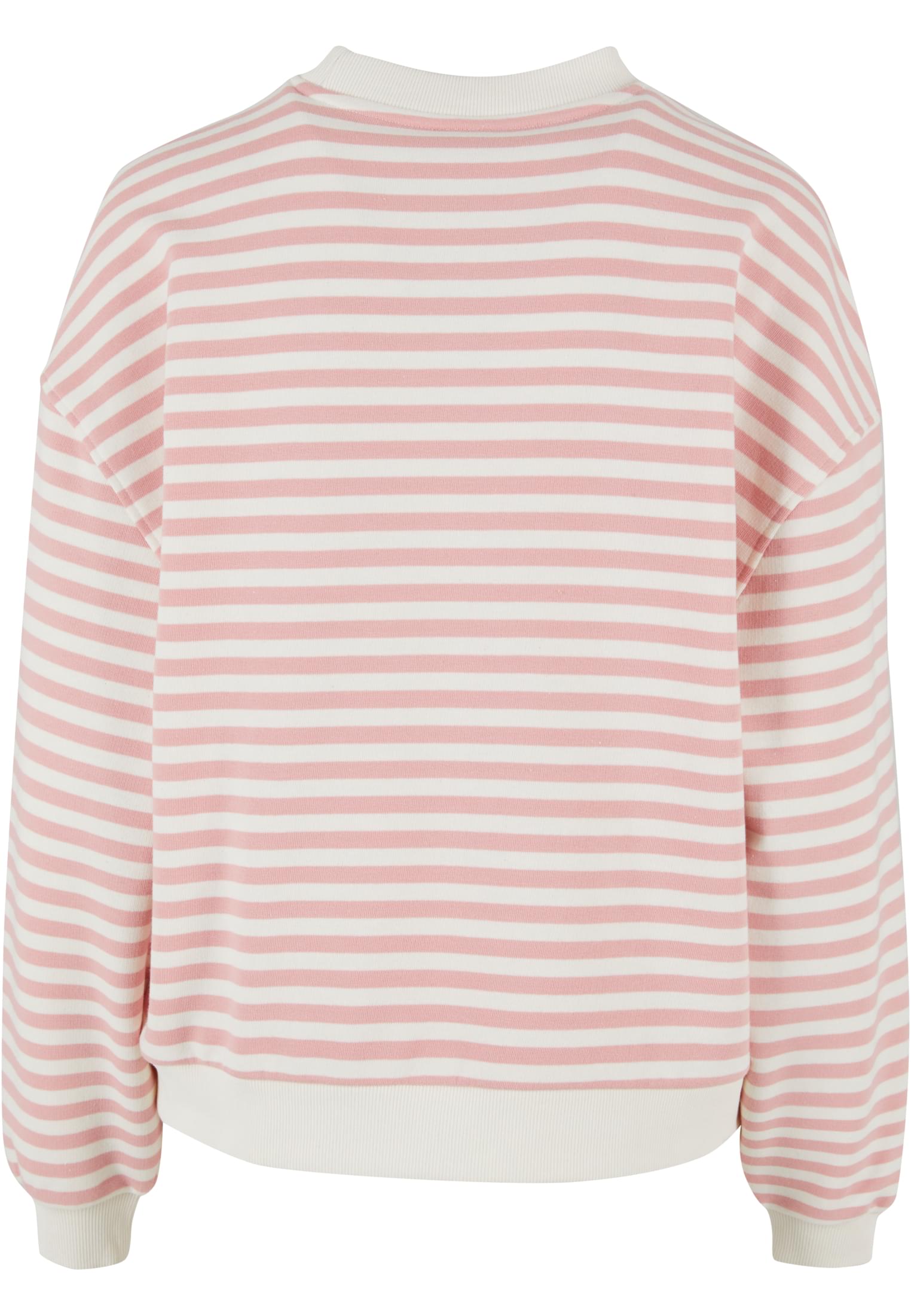 Γυναικεία Μπλούζα Oversized Striped Crewneck με Ριγέ Σχέδιο Tb6135-12893 Urban Classics Lemonadepink Whitesand γυναικεία Φούτερ Simple Wear