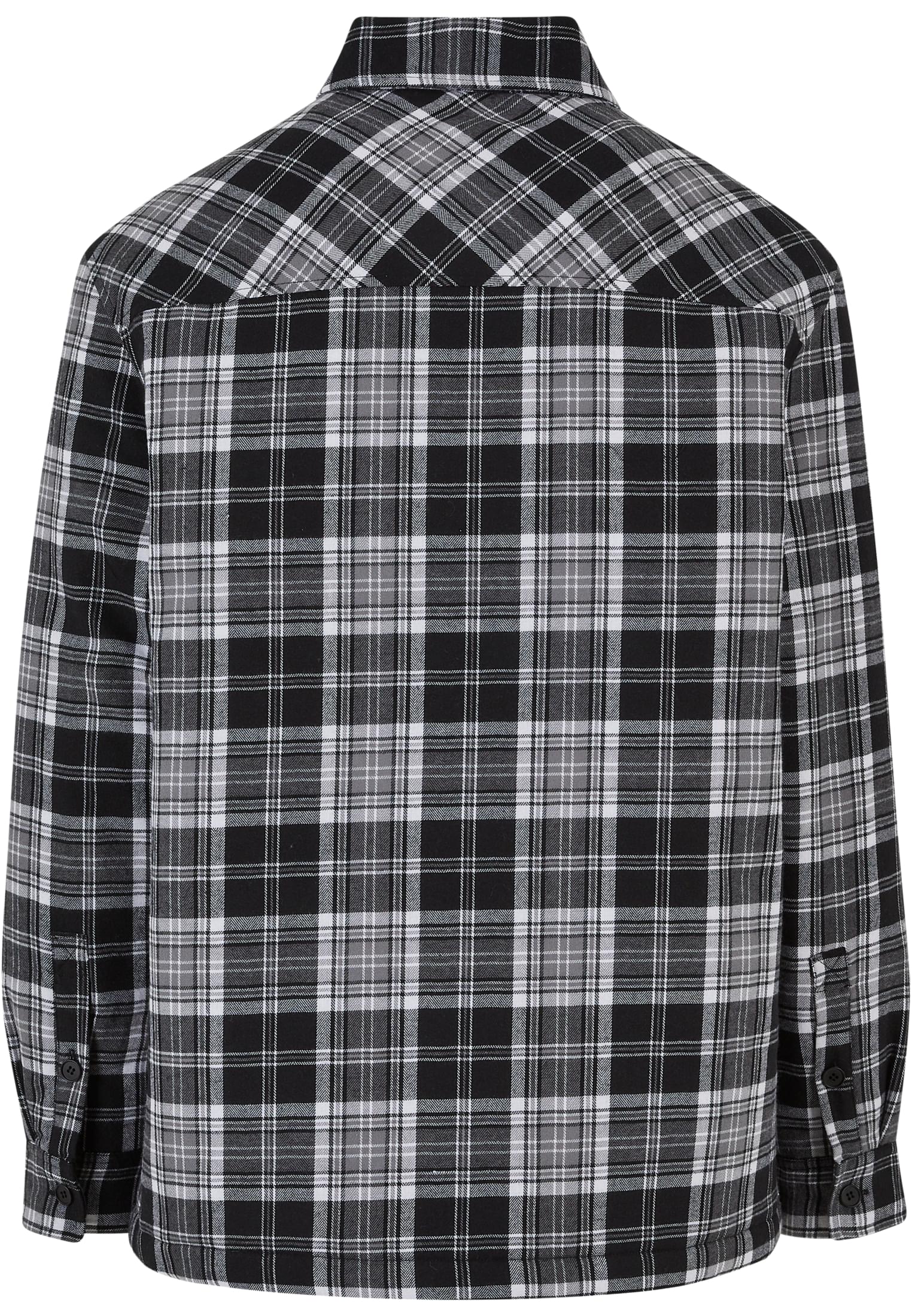 Ελαφρύ Πουκάμισο Padded Checked Shirt Jacket με Διακοσμητική Ραφή Tb6326-00826 Urban Classics Black White ανδρικά Πουκάμισα Simple Wear