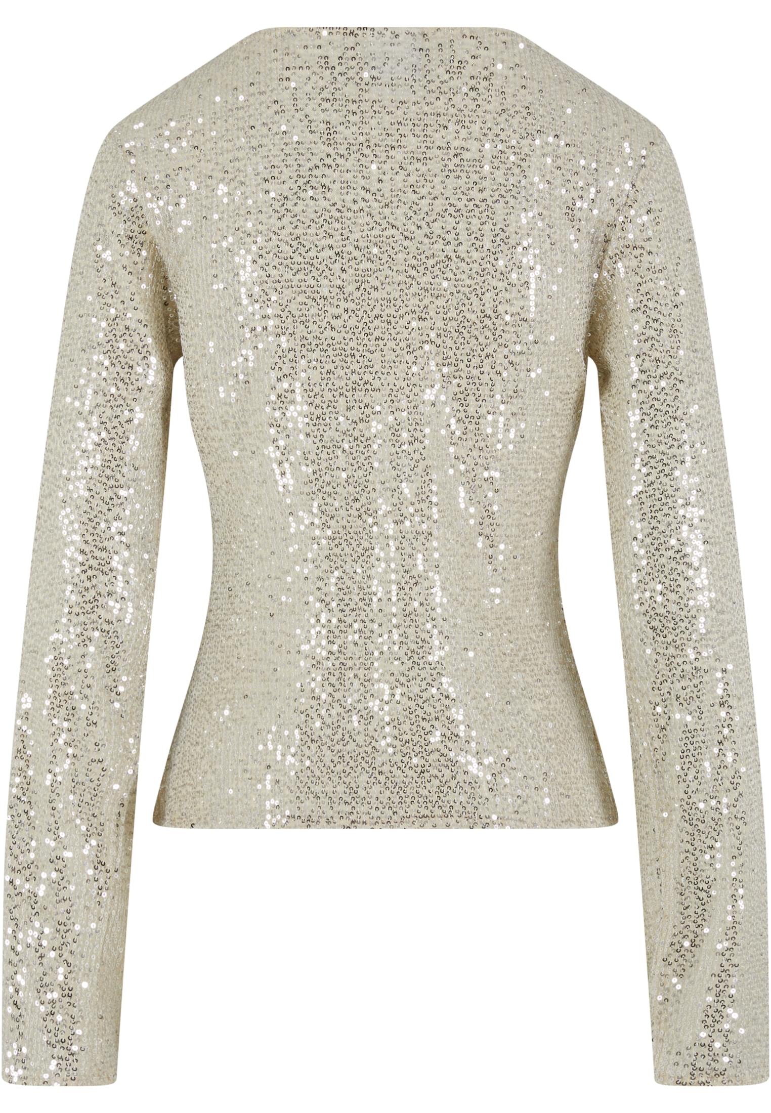 Μακρυμάνικη Μπλούζα Ladies Sequins Longsleeve με Παγιέτες Tb6997-02903 Urban Classics Whitesand γυναικεία Μπλούζες Simple Wear