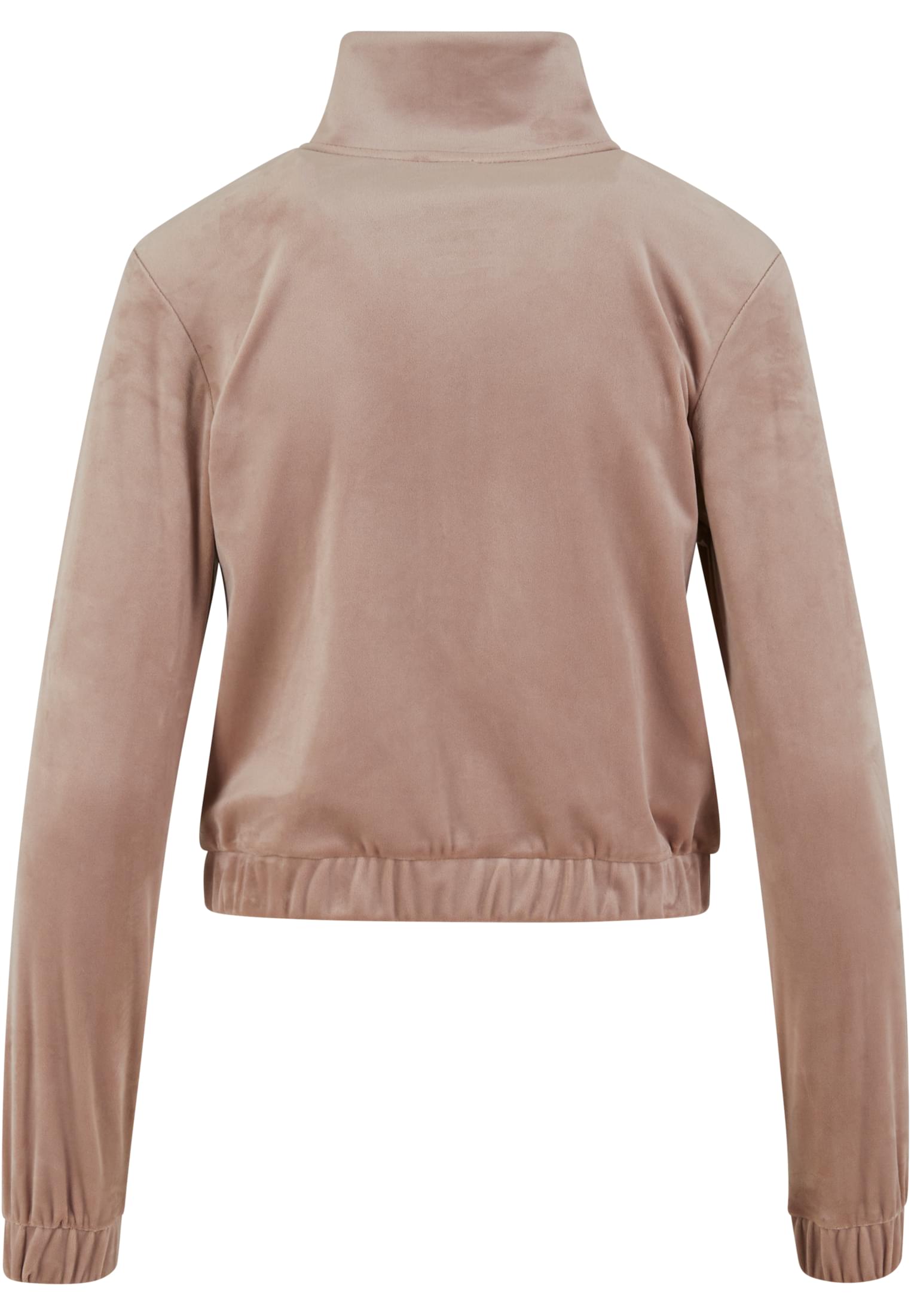 Ελαφρύ Βελούδινο Μπουφάν Ladies Short Velvet Track Jacket με Τσέπη Τύπου Pouch Tb7113-02913 Urban Classics Duskrose γυναικεία Φούτερ Simple Wear