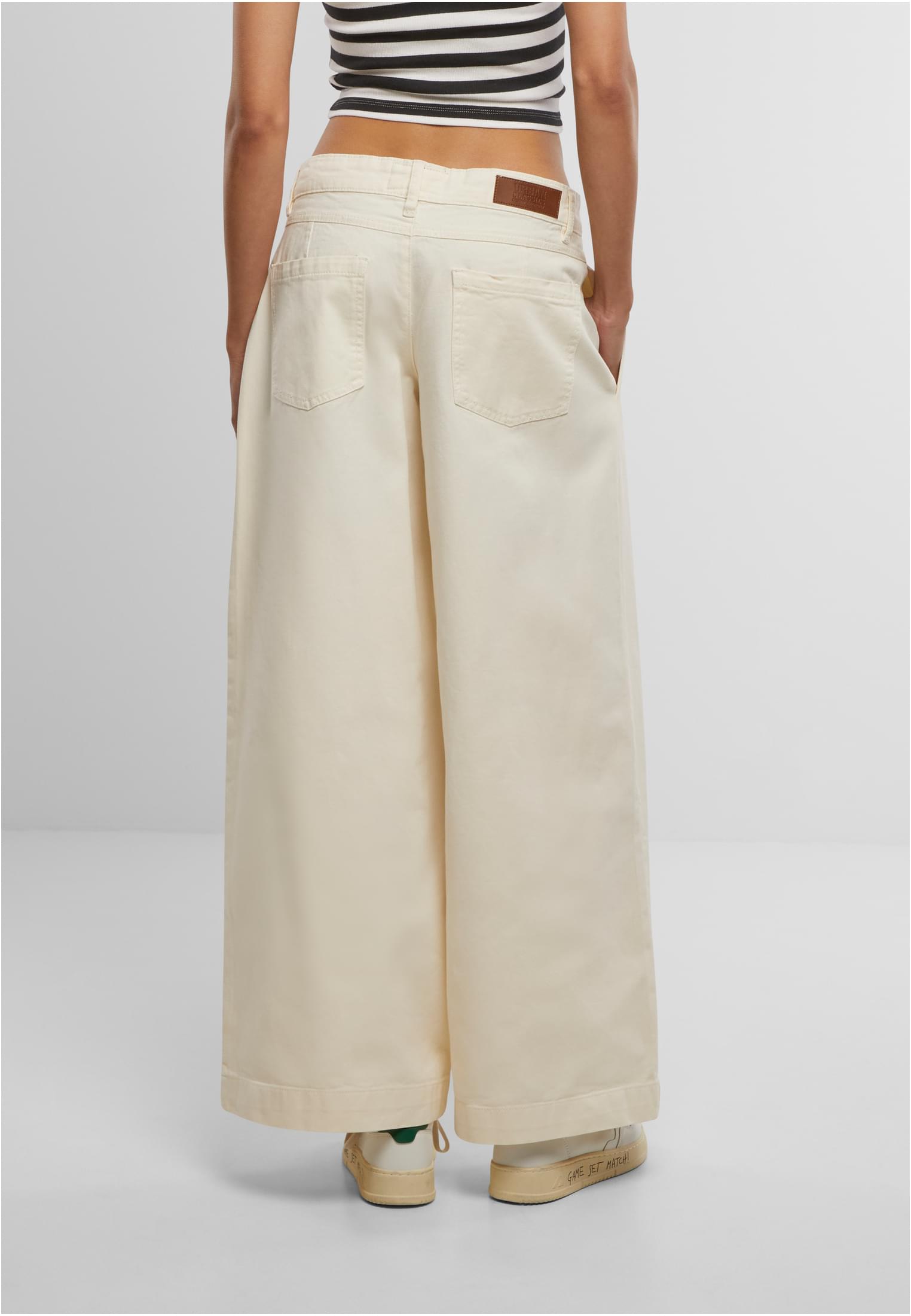 Φαρδύ παντελόνι τζιν Ladies Wide Leg Light Denim Pants με 100% βαμβάκι TB7192-02903 Urban Classics whitesand