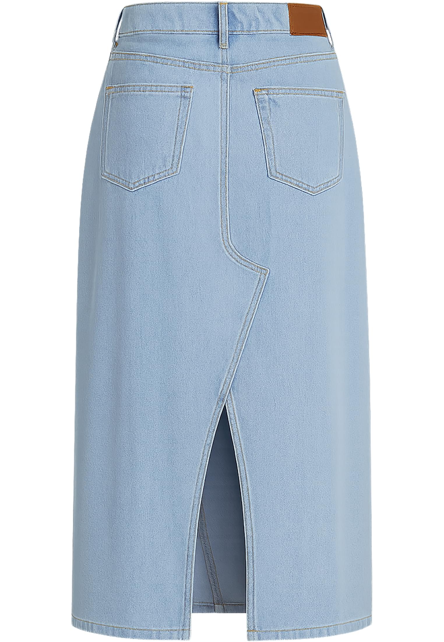 Φούστα Midi Ladies Soft Denim με 5 Τσέπες Tb7443-12689 Urban Classics New Light Blue Washed γυναικεία Φούστες Simple Wear