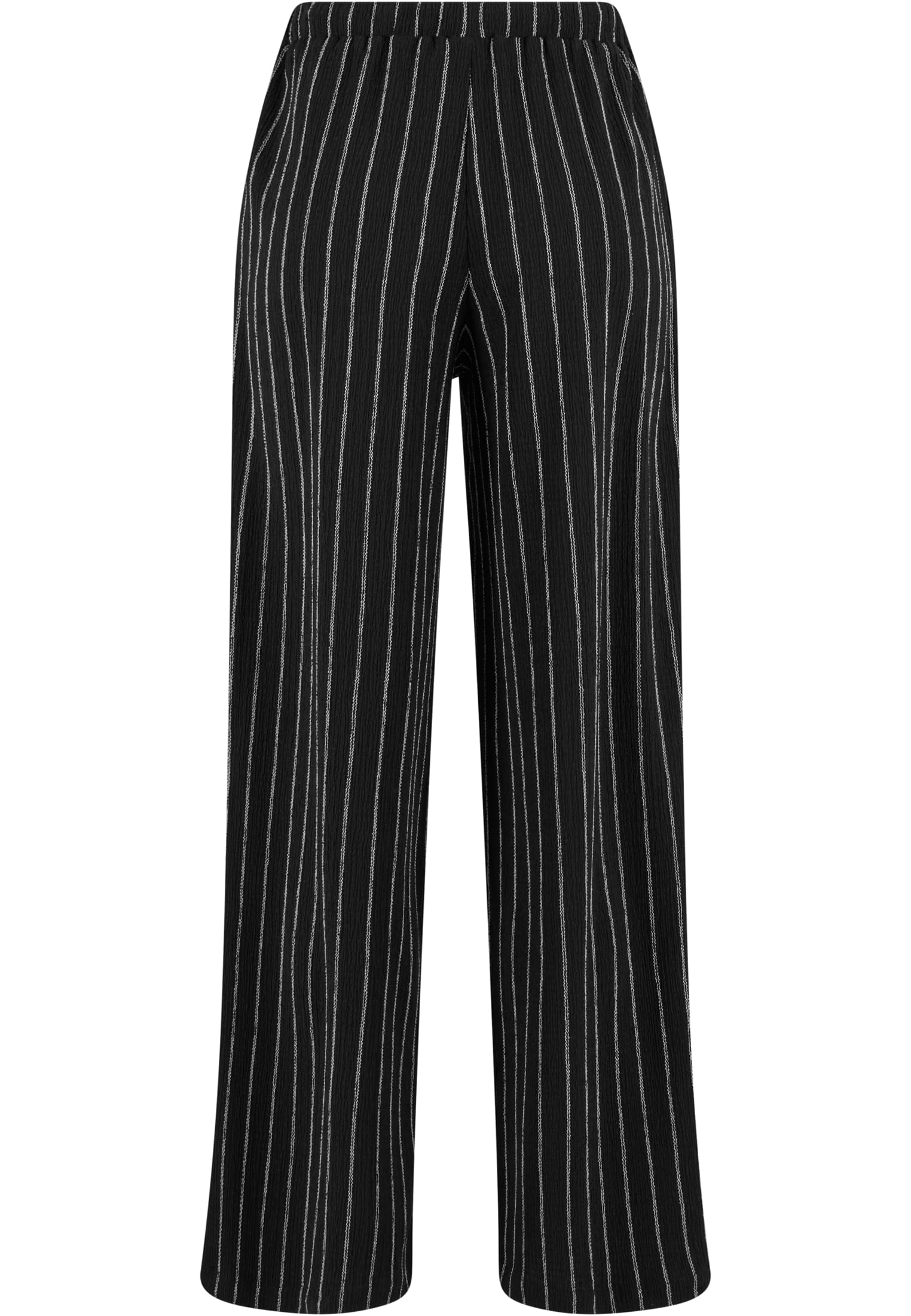 Γυναικεία Παντελόνια Structured Striped Relaxed Fit με Ελαστική Μέση Tb7472-00851 Urban Classics Black Offwhite γυναικεία Simple Wear