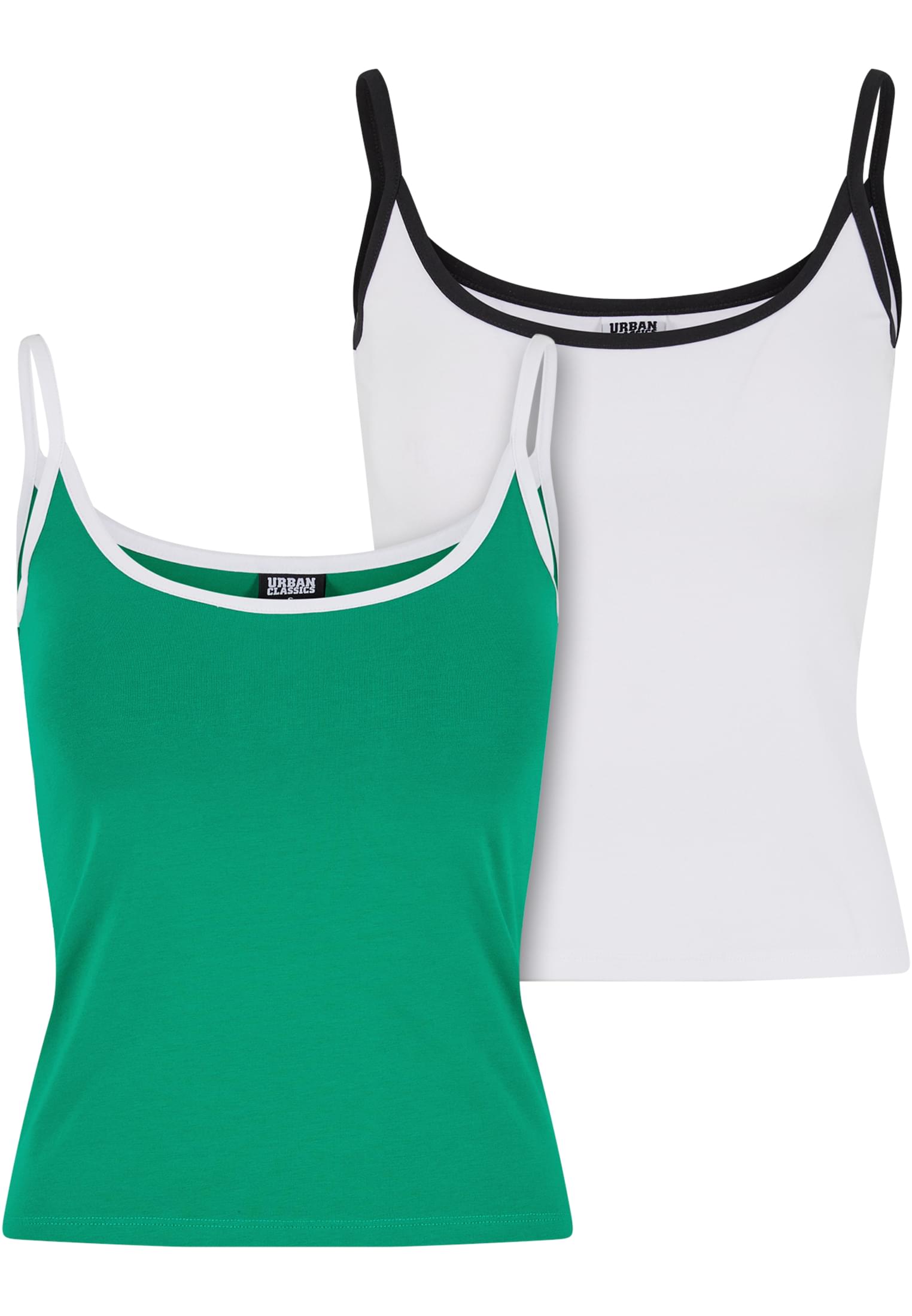 Γυναικείο Tanktop 2-Pack με Κανονική Εφαρμογή Tb7485A-20665 Urban Classics Froggreen White+White Black γυναικεία Μπλούζες Simple Wear