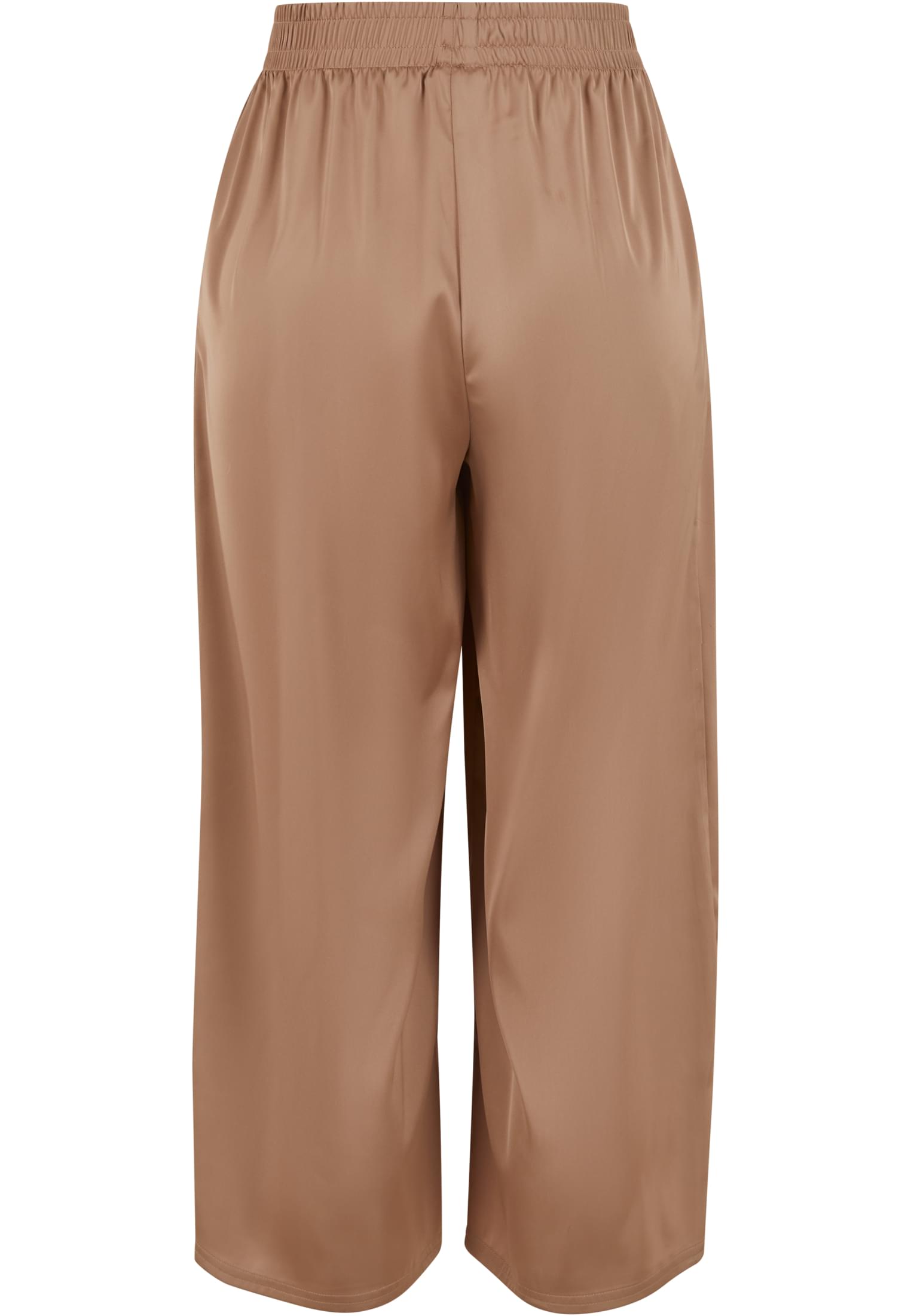 Γυναικεία Παντελόνια Culottes Ladies Satin Wide Leg με Ελαστική Μέση Tb7488-03257 Urban Classics Softtaupe γυναικεία Simple Wear