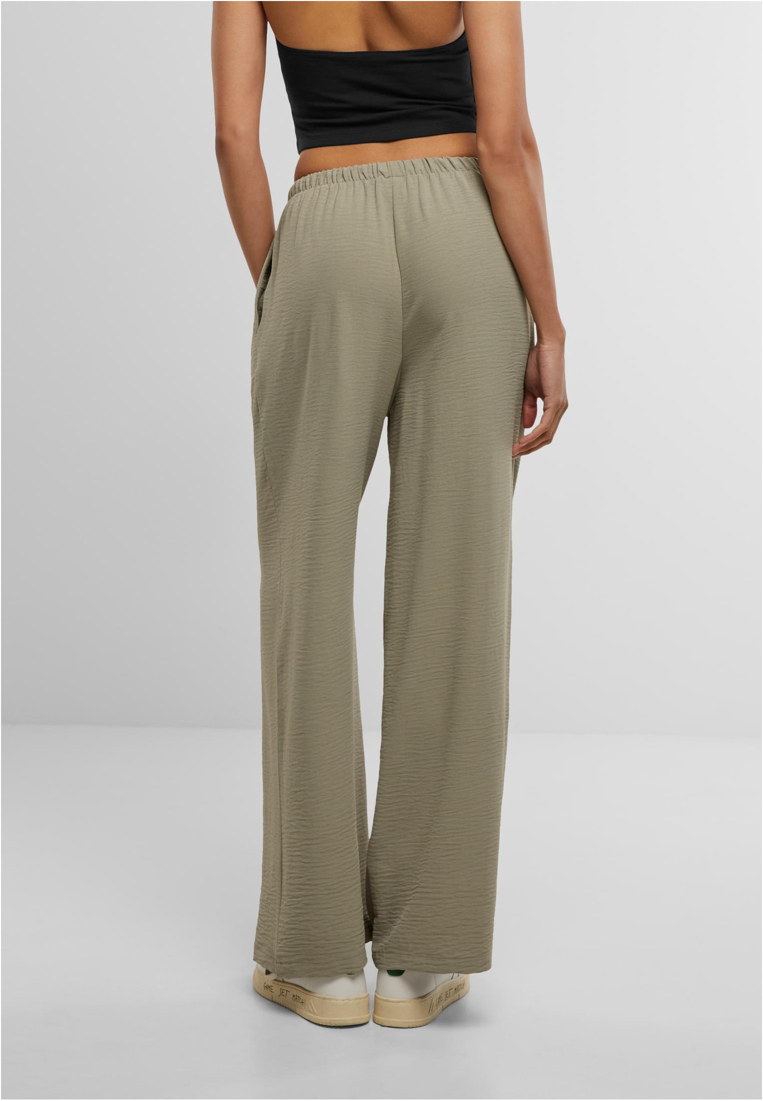 Γυναικείες structured wide-leg παντελόνες με ψηλή μέση TB7500-18328 Urban Classics paleolive