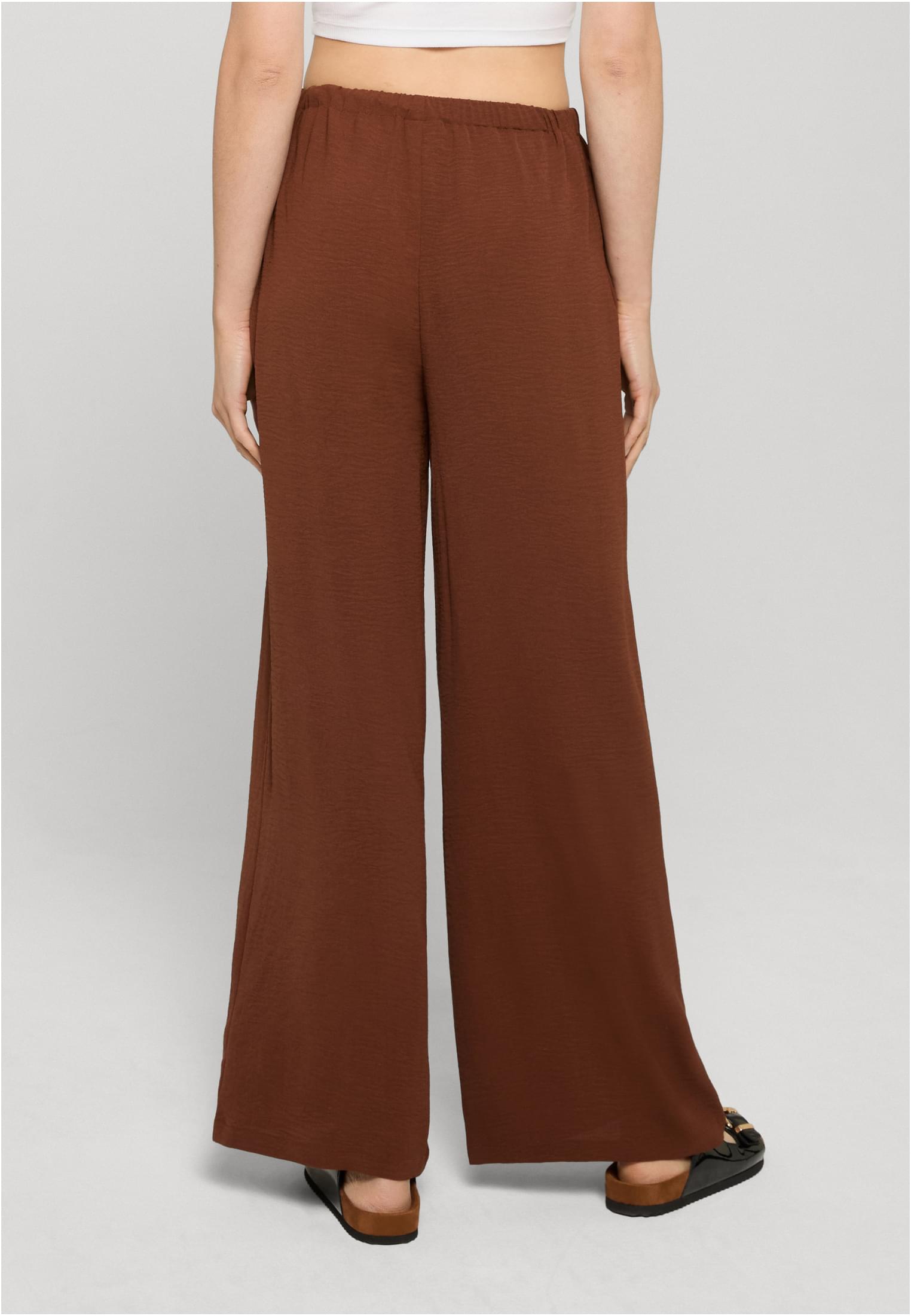 Γυναικείες structured wide-leg παντελόνες με ψηλή μέση TB7500-21859 Urban Classics cinnamonbrown