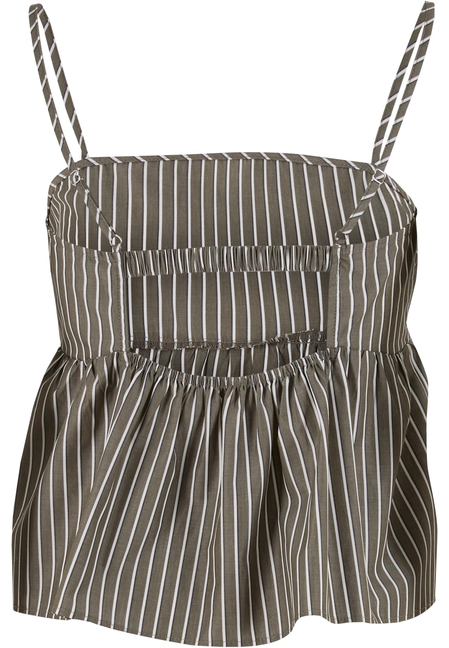 Γυναικεία Μπλούζα Cami με Ρίγες Και Peplum Σχέδιο Tb7531-00824 Urban Classics Olive White γυναικεία Μπλούζες Simple Wear